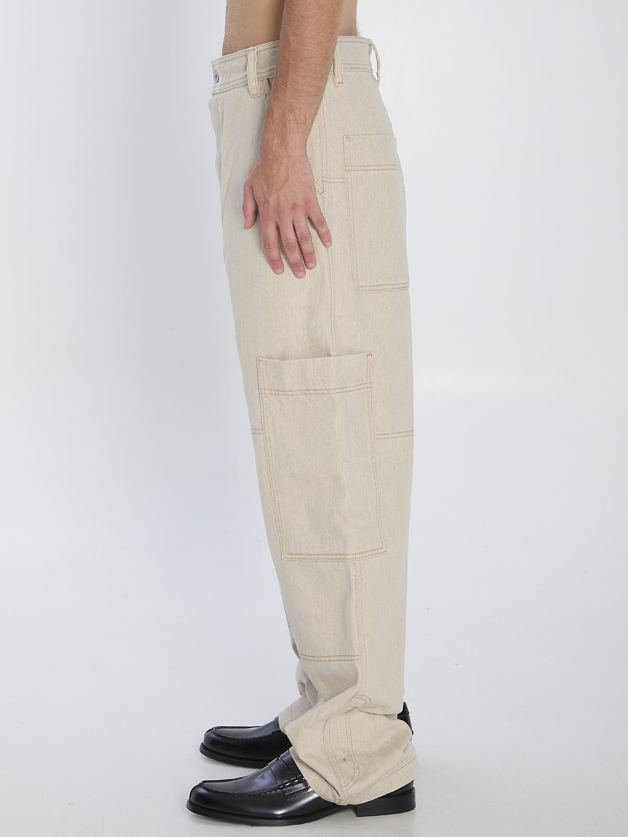 JACQUEMUS High Waist Cargo Pants - Regular Fit