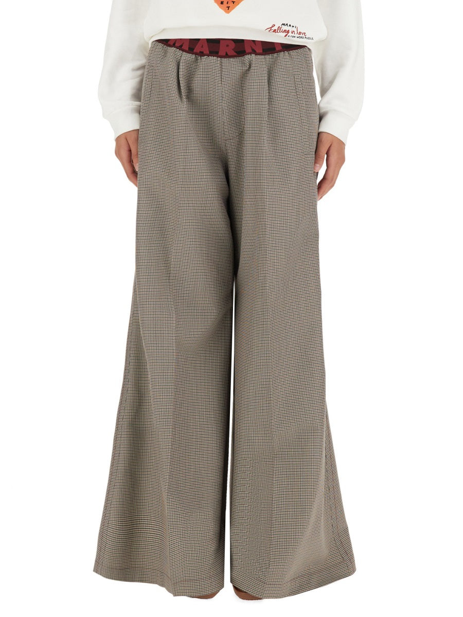 MARNI Tailored Plaid Pants - Regular Fit (Size S)