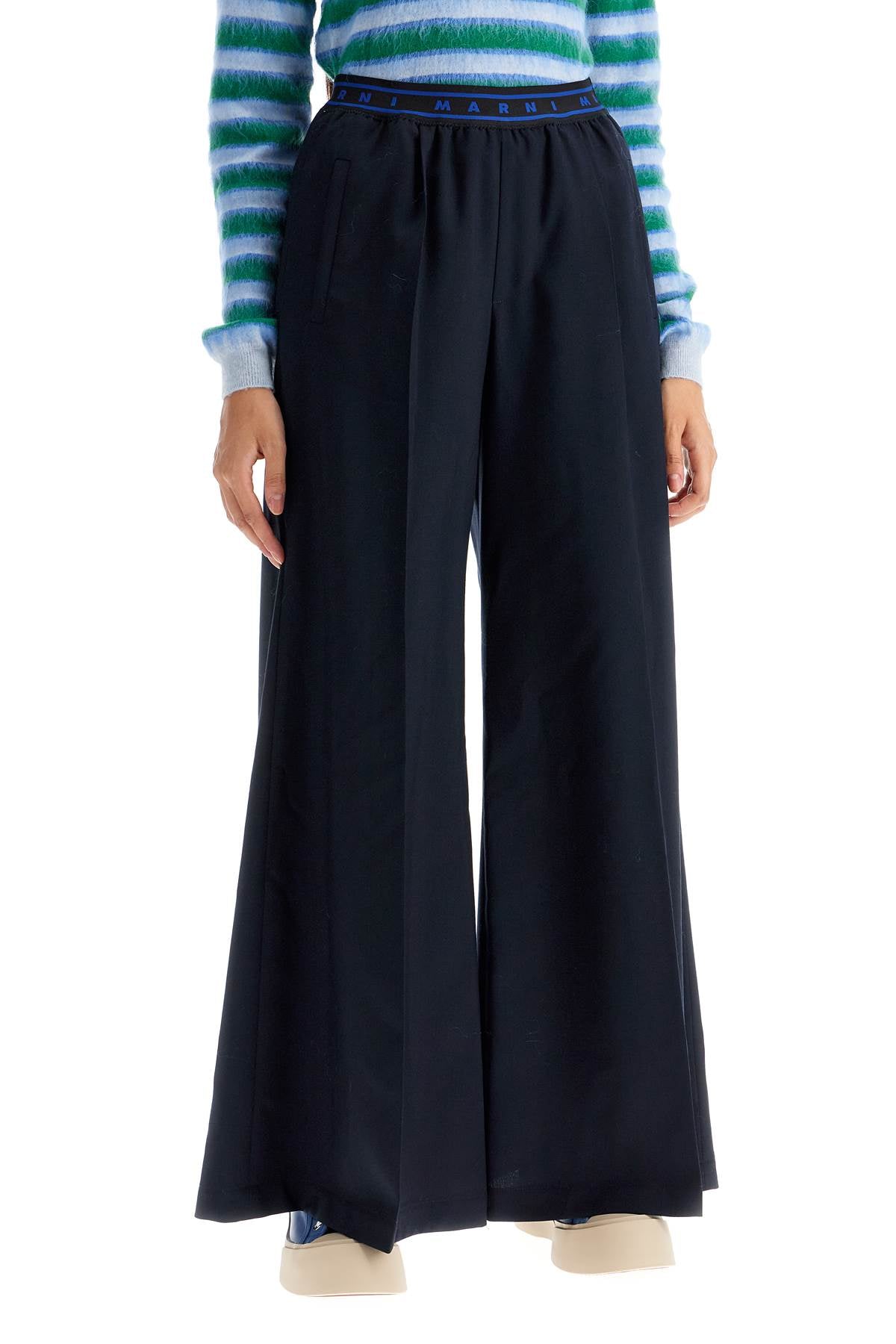 MARNI Wide-Leg Wool Trousers for Women - FW24 Collection