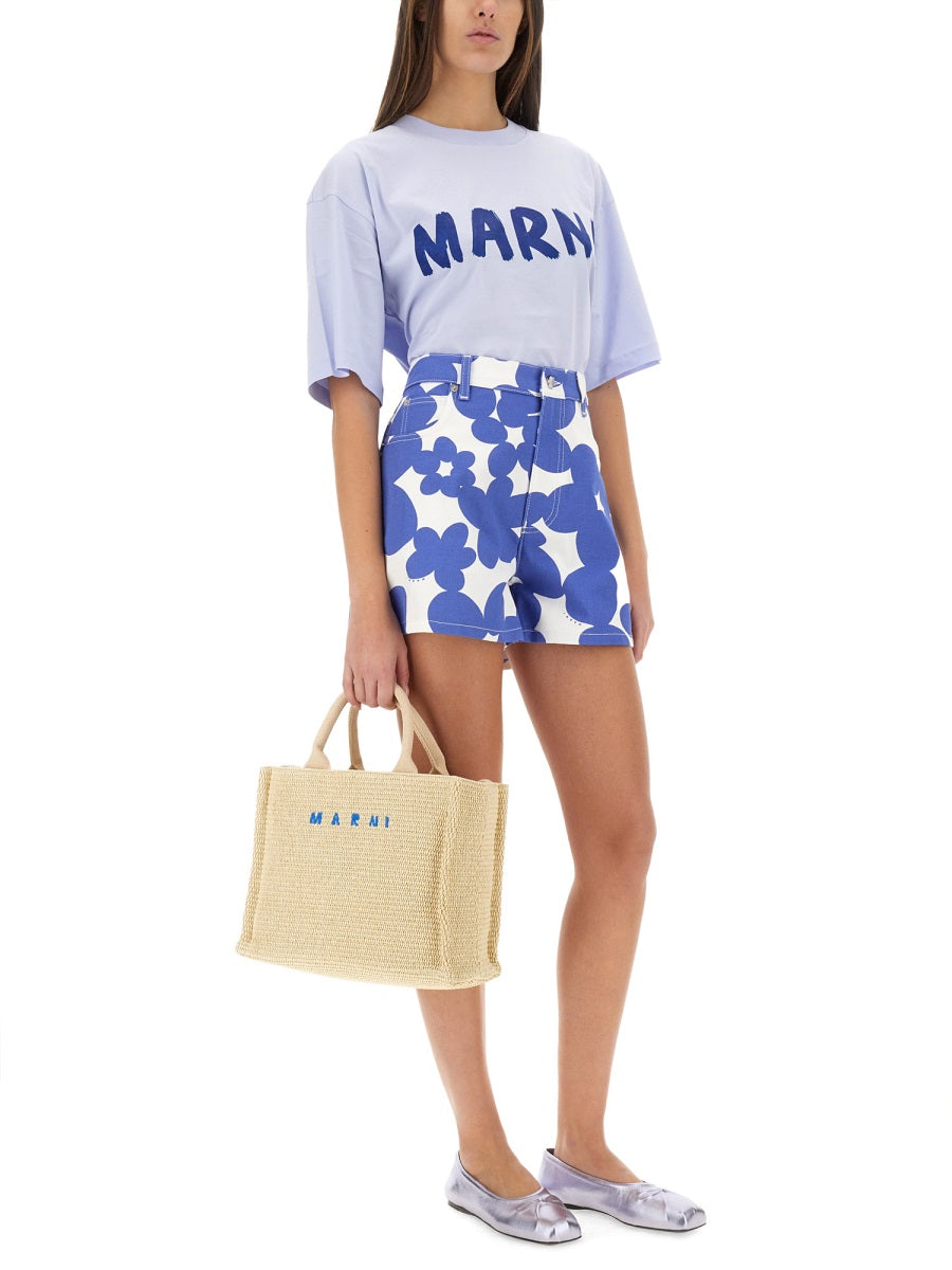 MARNI Floral Motif Mini Shorts