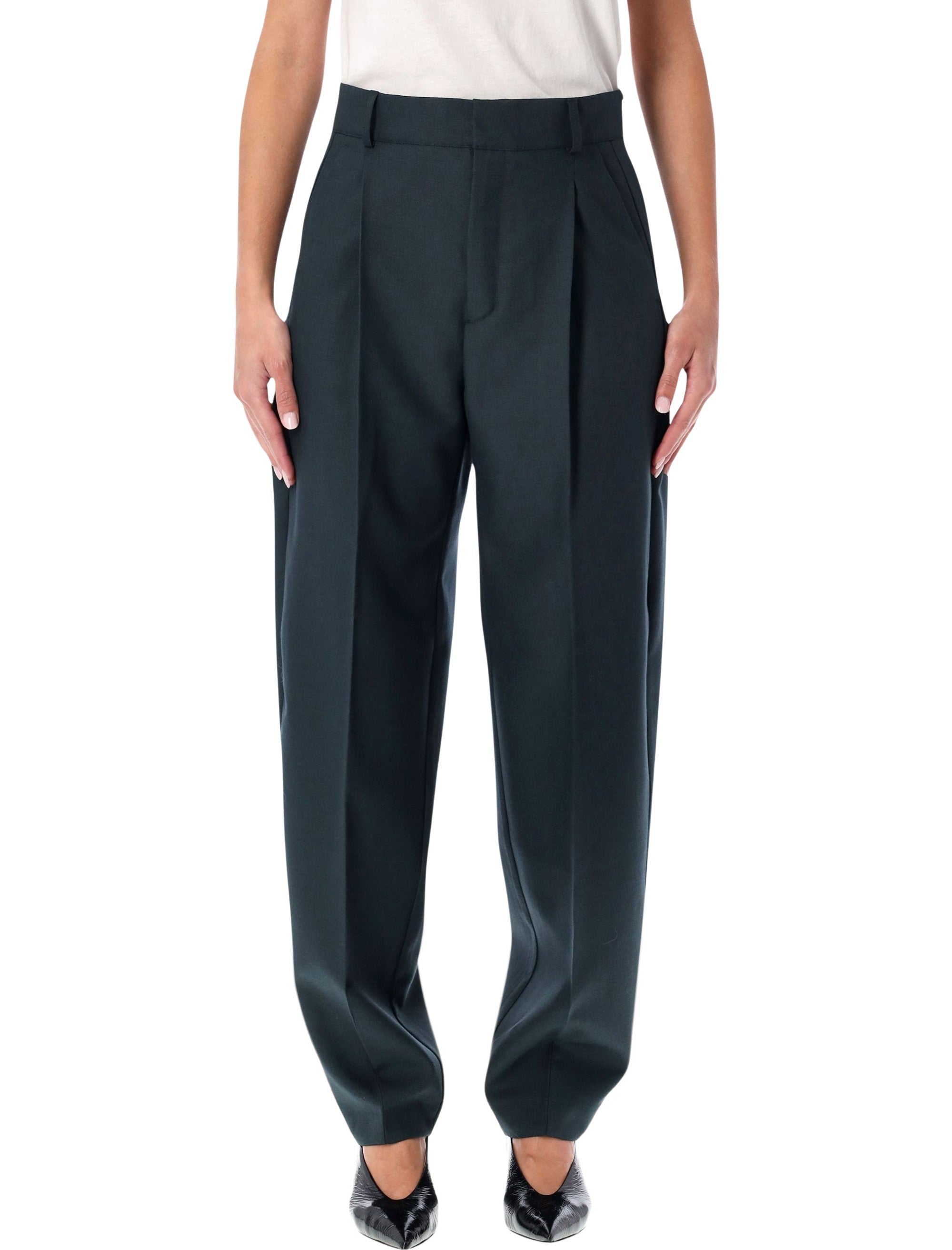 SOEUR Tailored Virgin Wool Trousers - Size 36