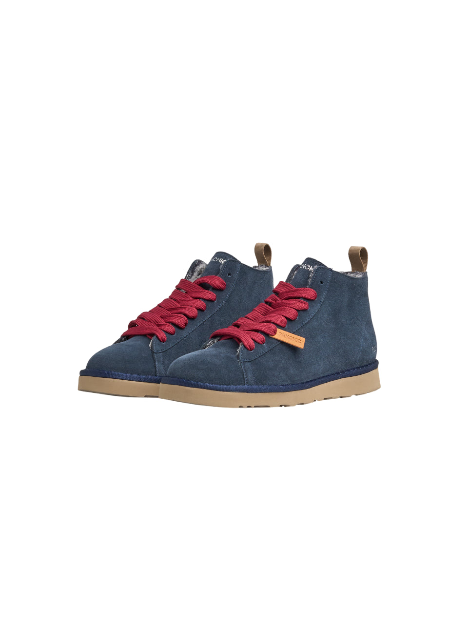 PANCHIC Men's Suede Shoes with Contrasting Laces - Size 245