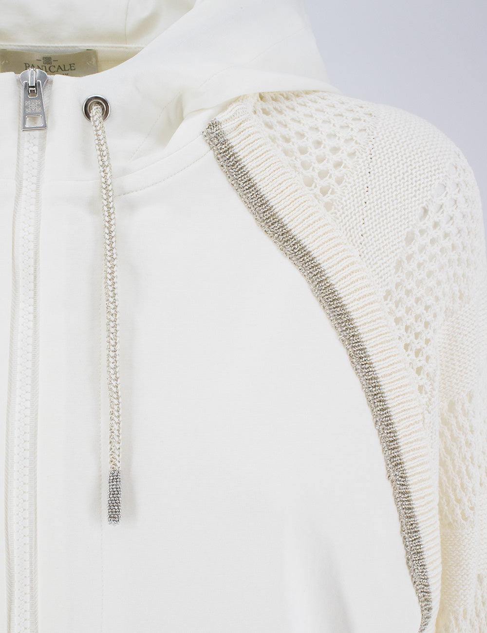 PANICALE Hooded Sweatshirt with Knit Sleeves