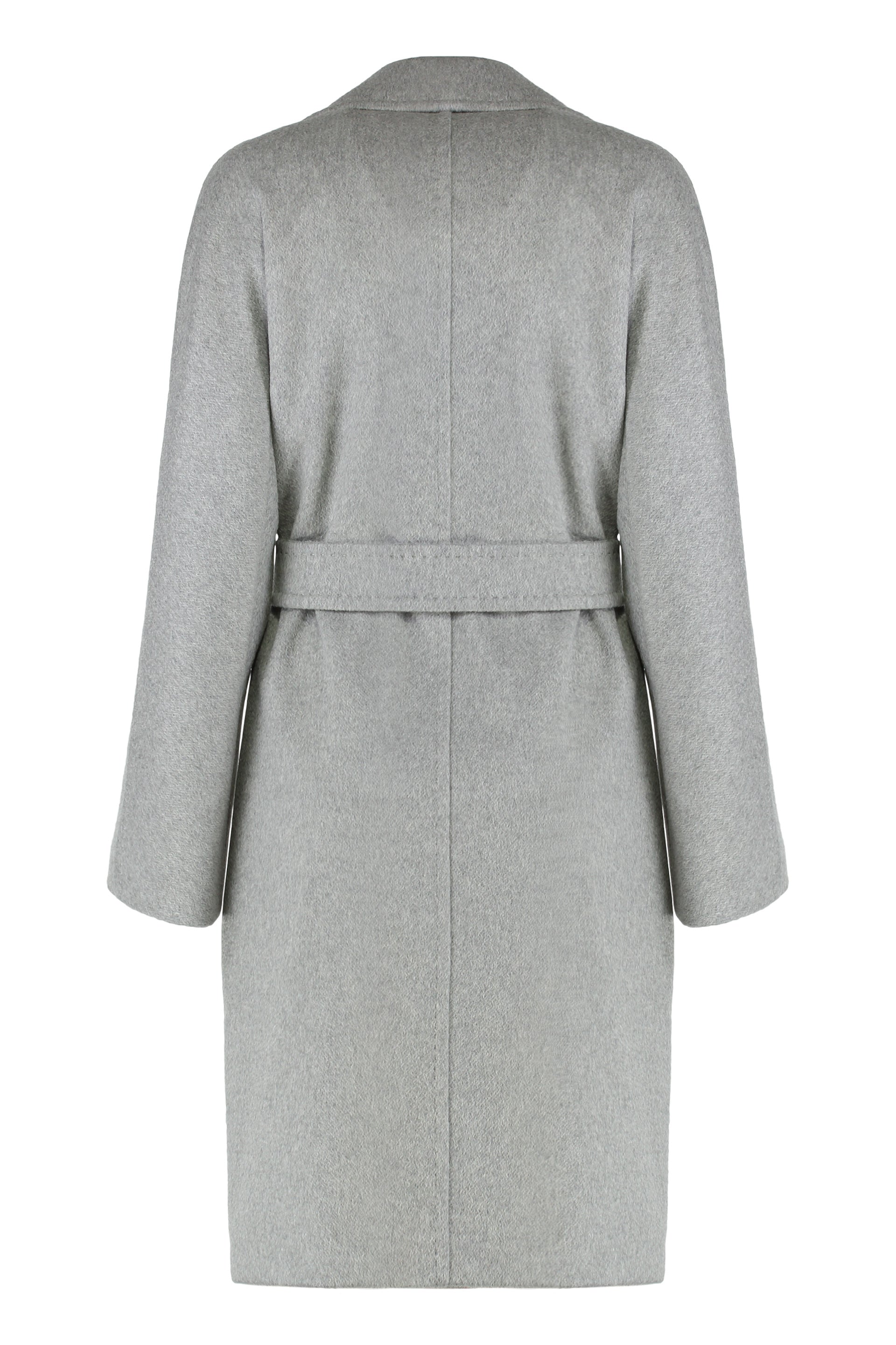 MAX MARA STUDIO Elegant Midi Double-Breasted Cashmere Blend Jacket