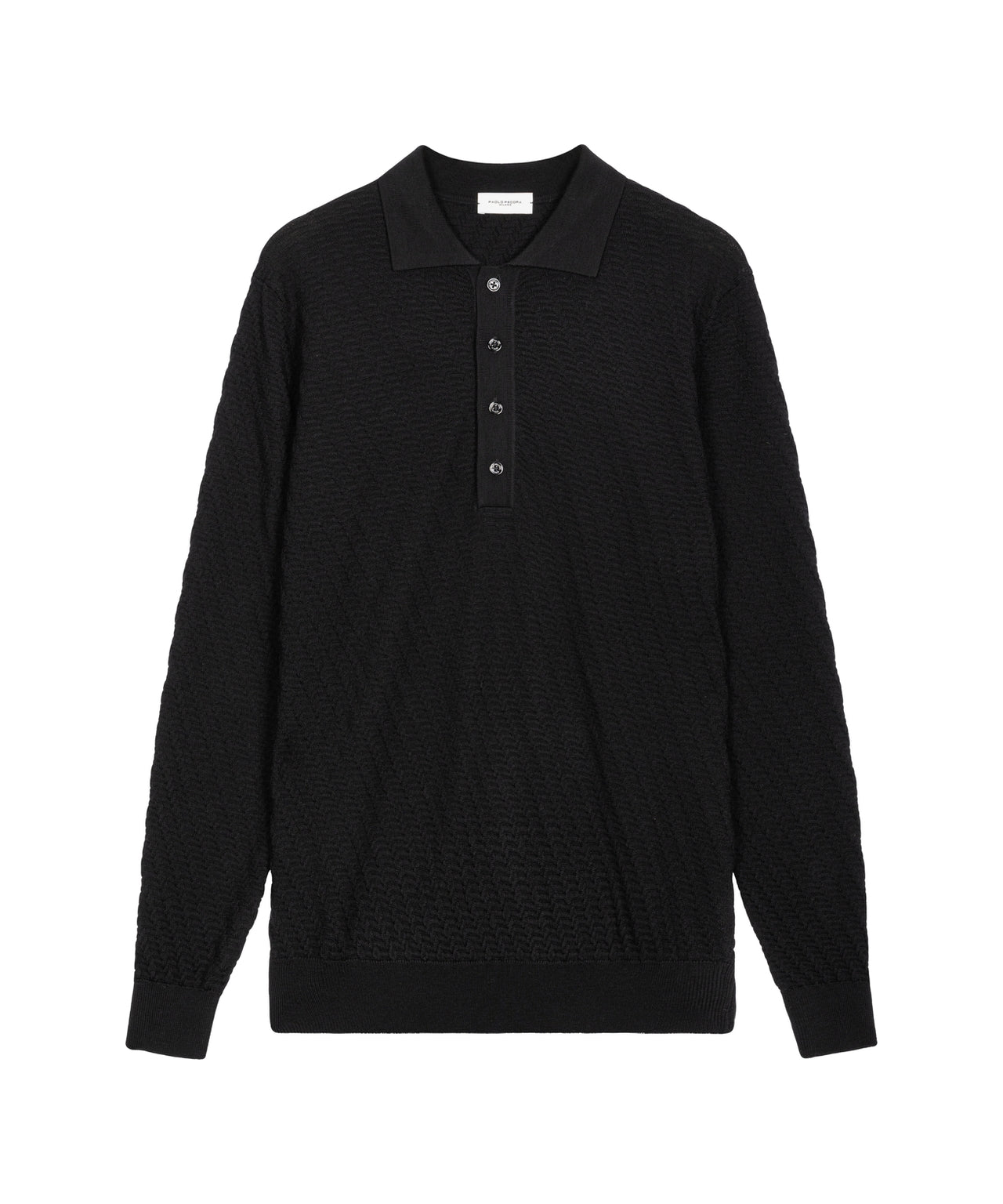 PAOLO PECORA Classic Polo Knit Sweater for Men