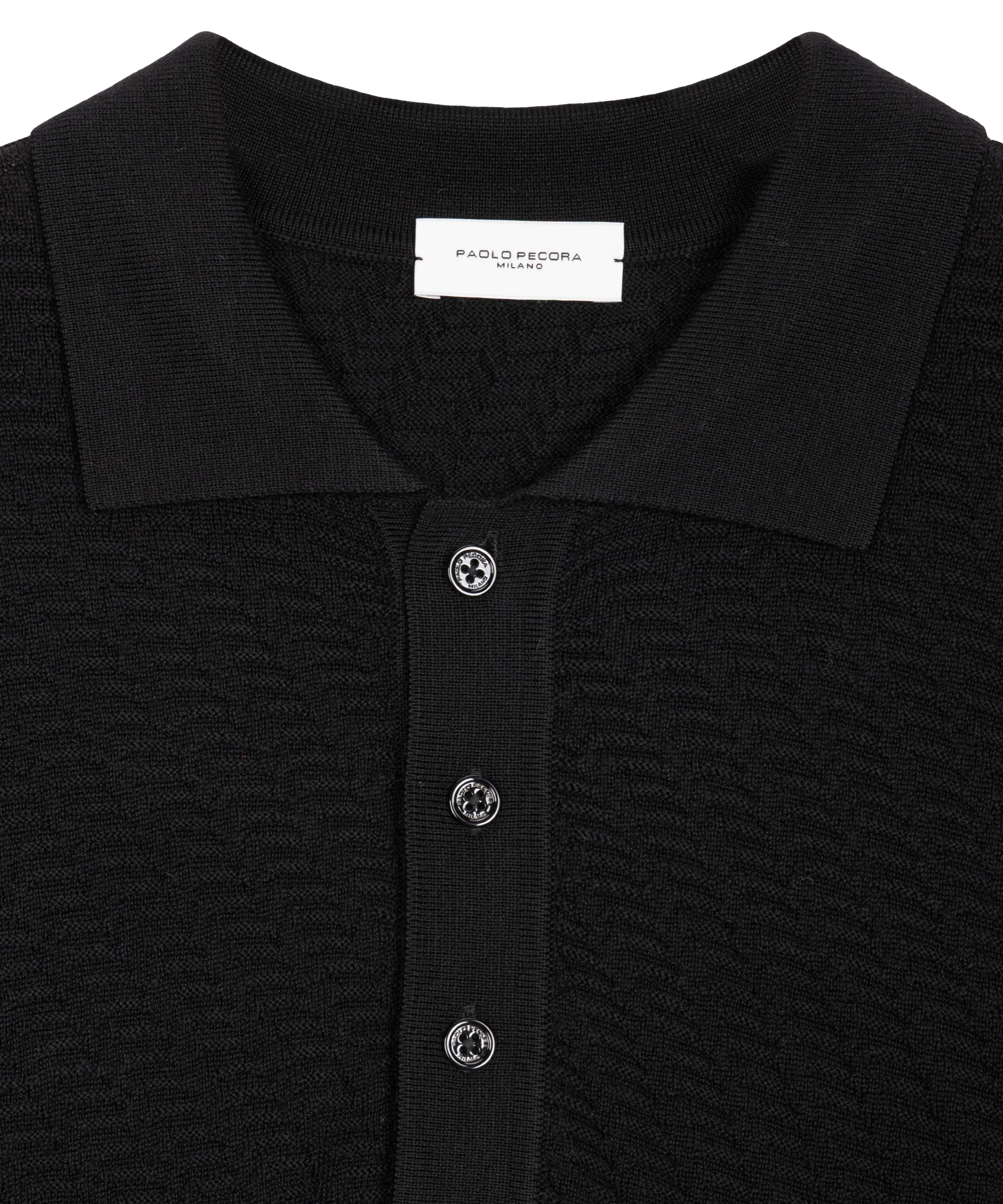PAOLO PECORA Classic Polo Knit Sweater for Men
