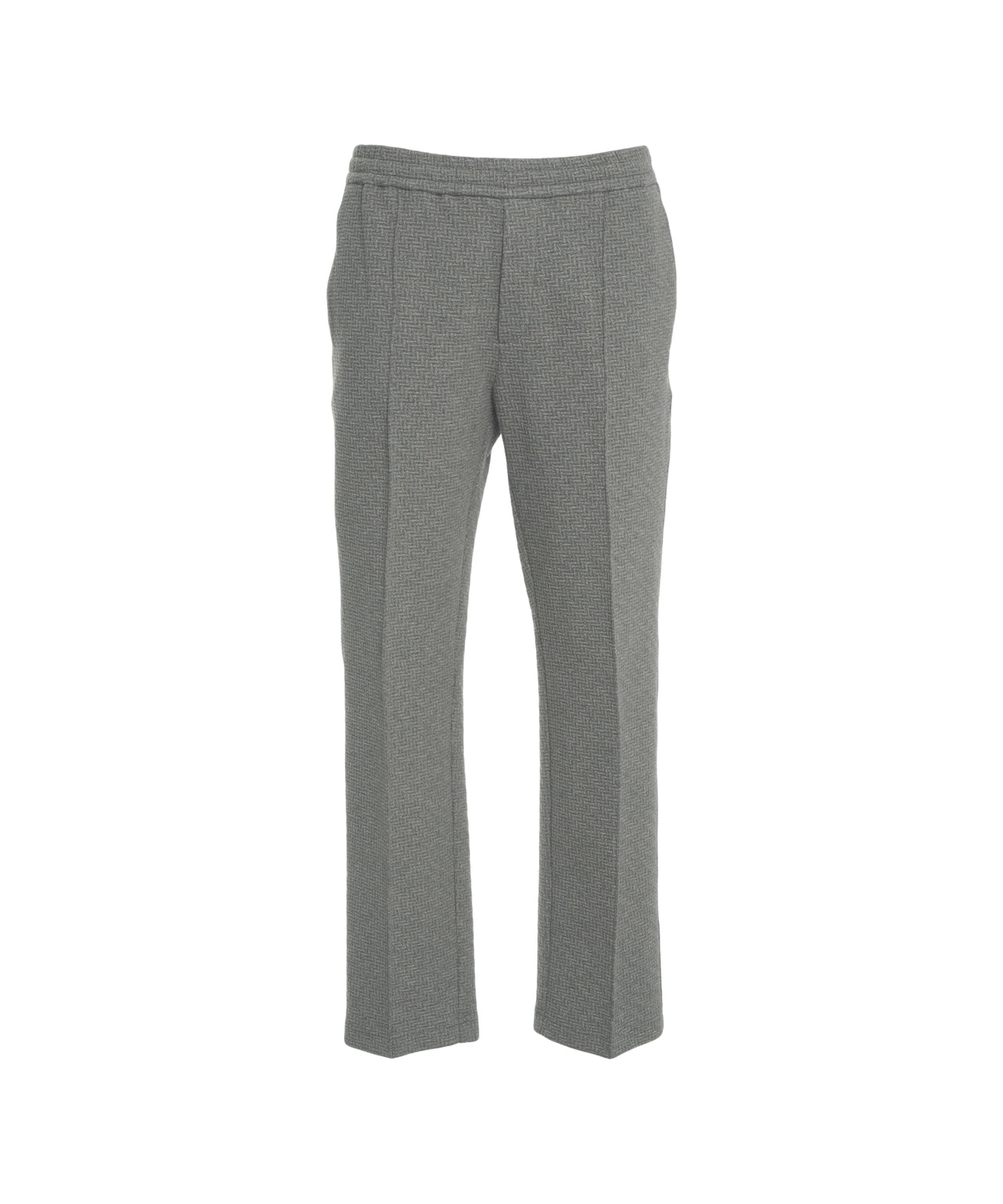 PAOLO PECORA Men's Relaxed Fit Trousers with Permanent Creases