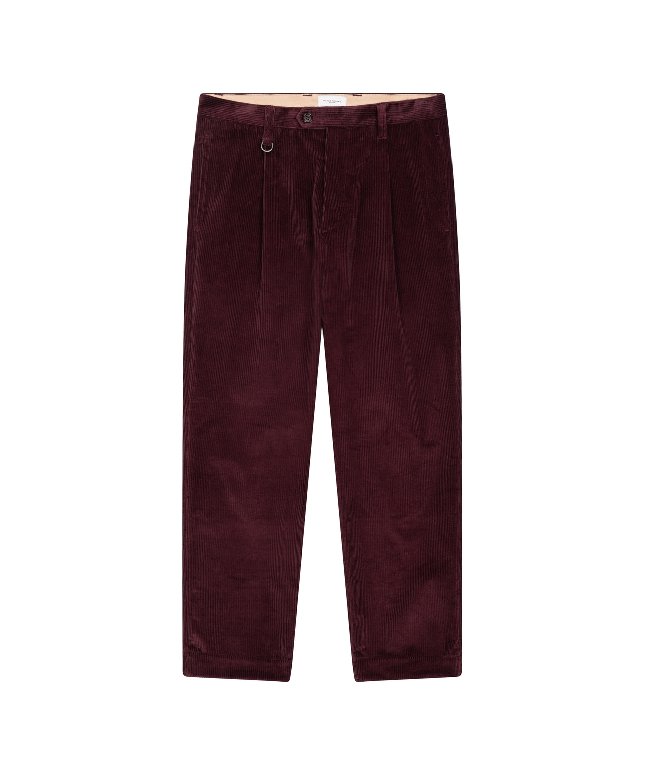 PAOLO PECORA Classic Fit Corduroy Trousers with Elegant Pleats