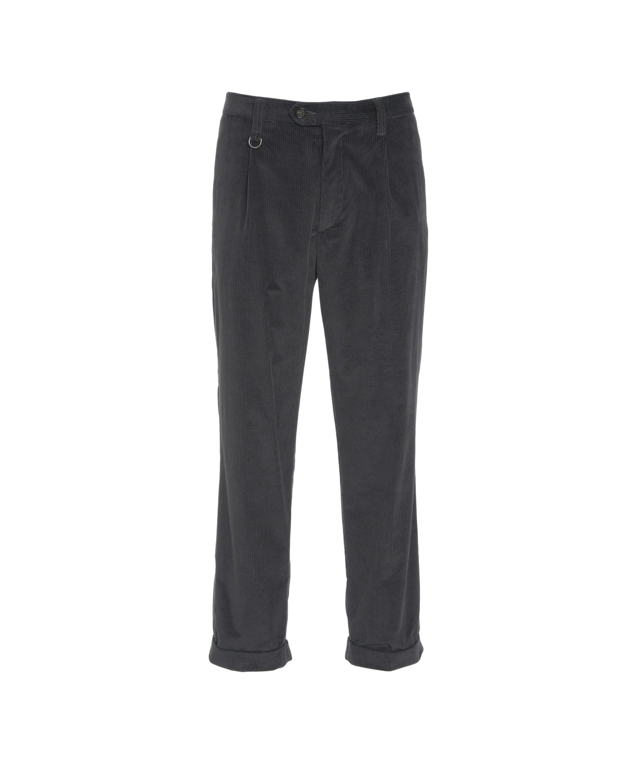 PAOLO PECORA Classic Fit Corduroy Trousers with Pleats - FW25