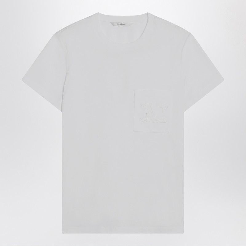 MAX MARA Cotton T-Shirt with Chest Pocket and Ribbed Neck - FW25