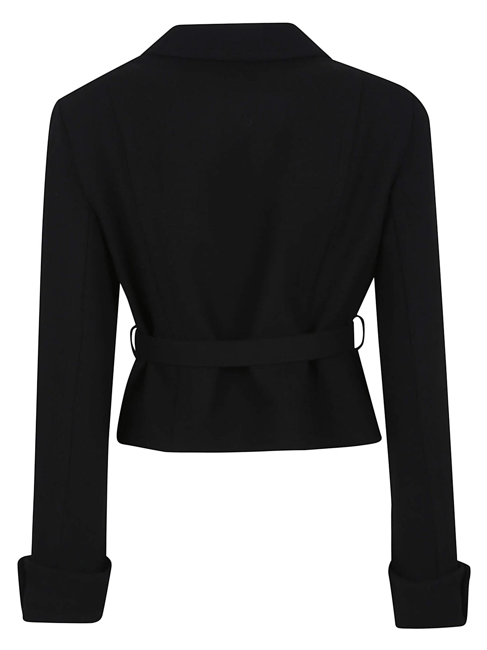 PAROSH Chic Cropped Wool Jacket