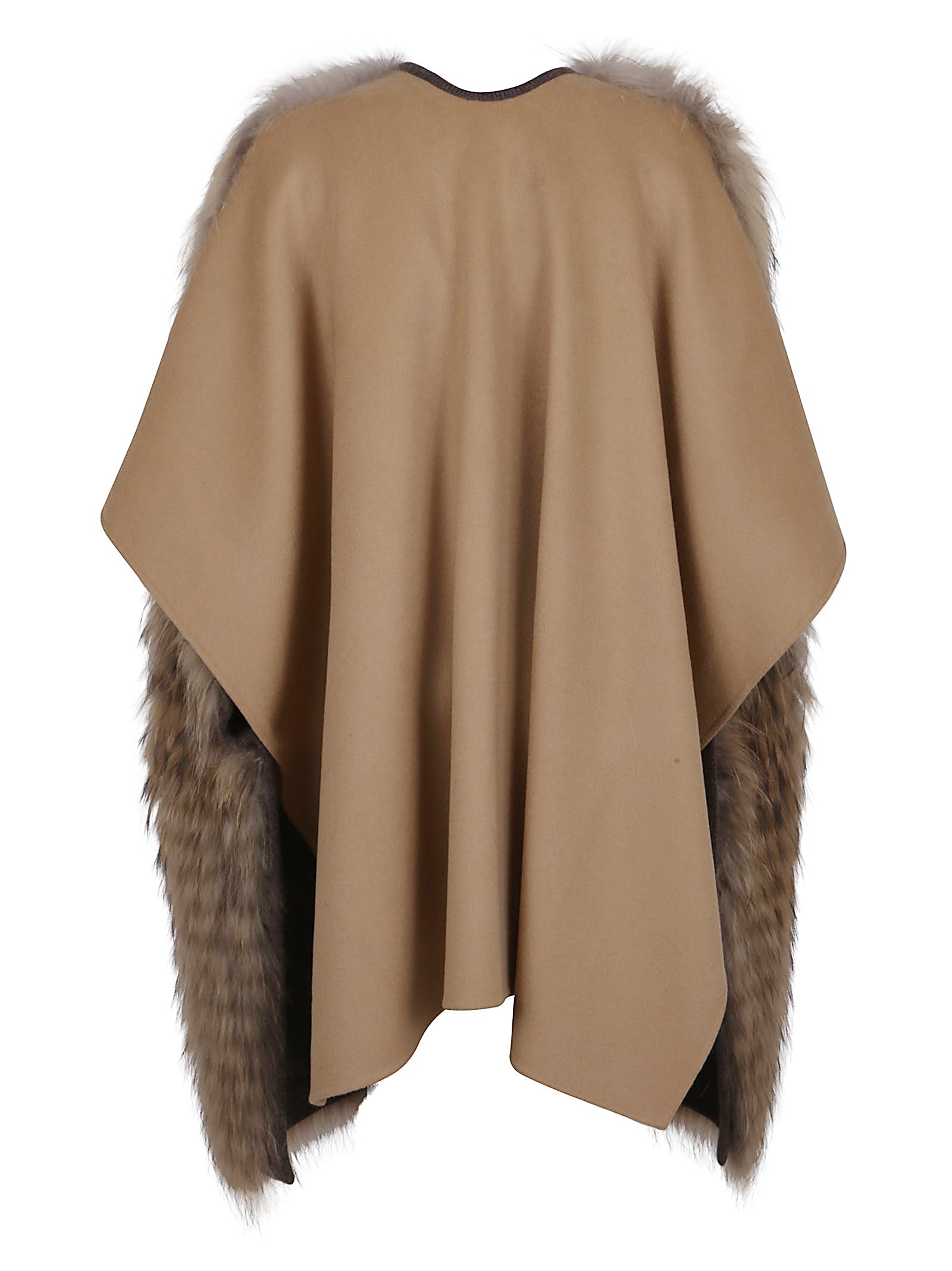 PAROSH Sleeveless Wool and Faux Fur Vest