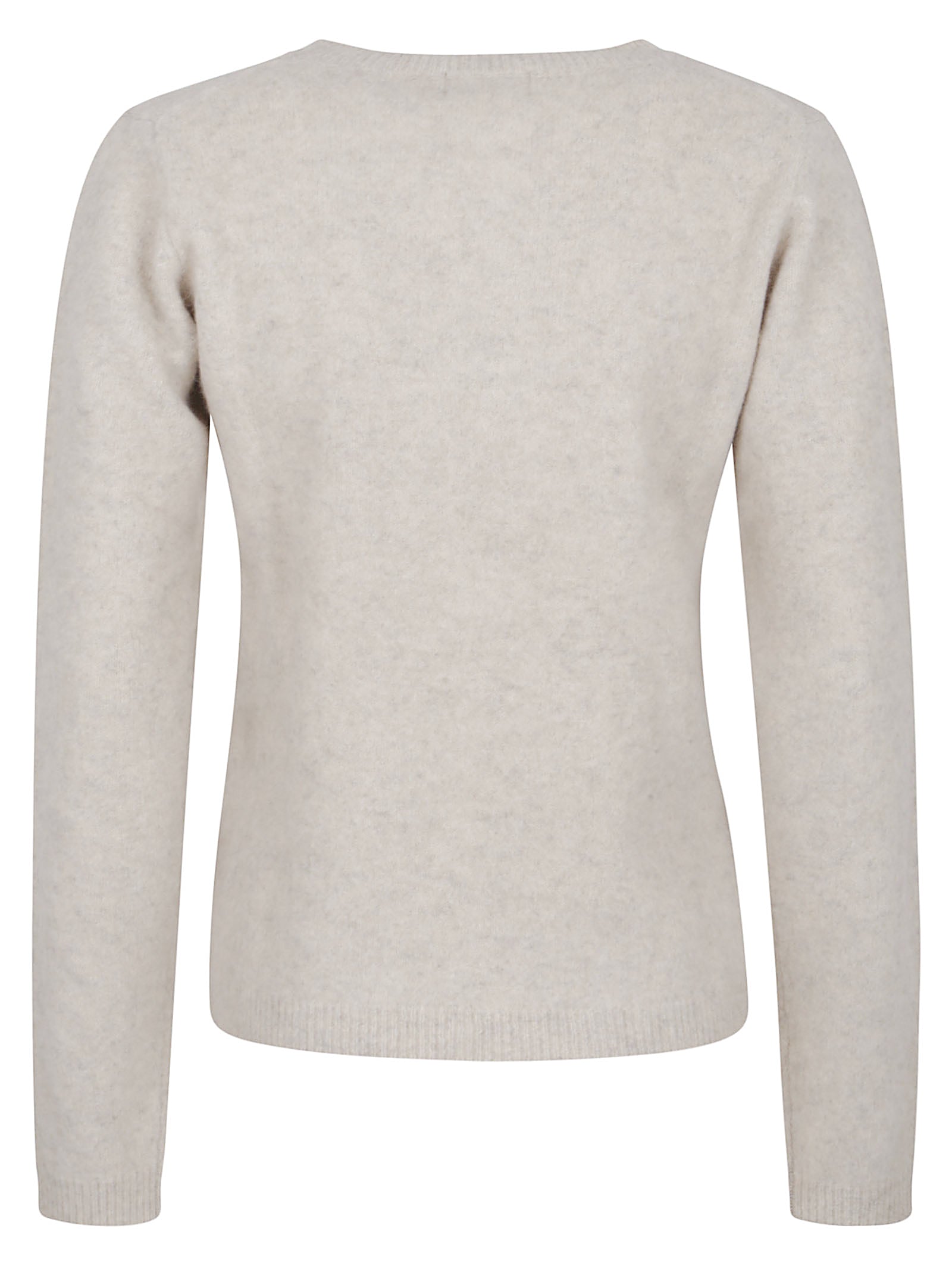 PAROSH Cozy Racoon Fur Crewneck Sweater for Women - Fall/Winter 25/26