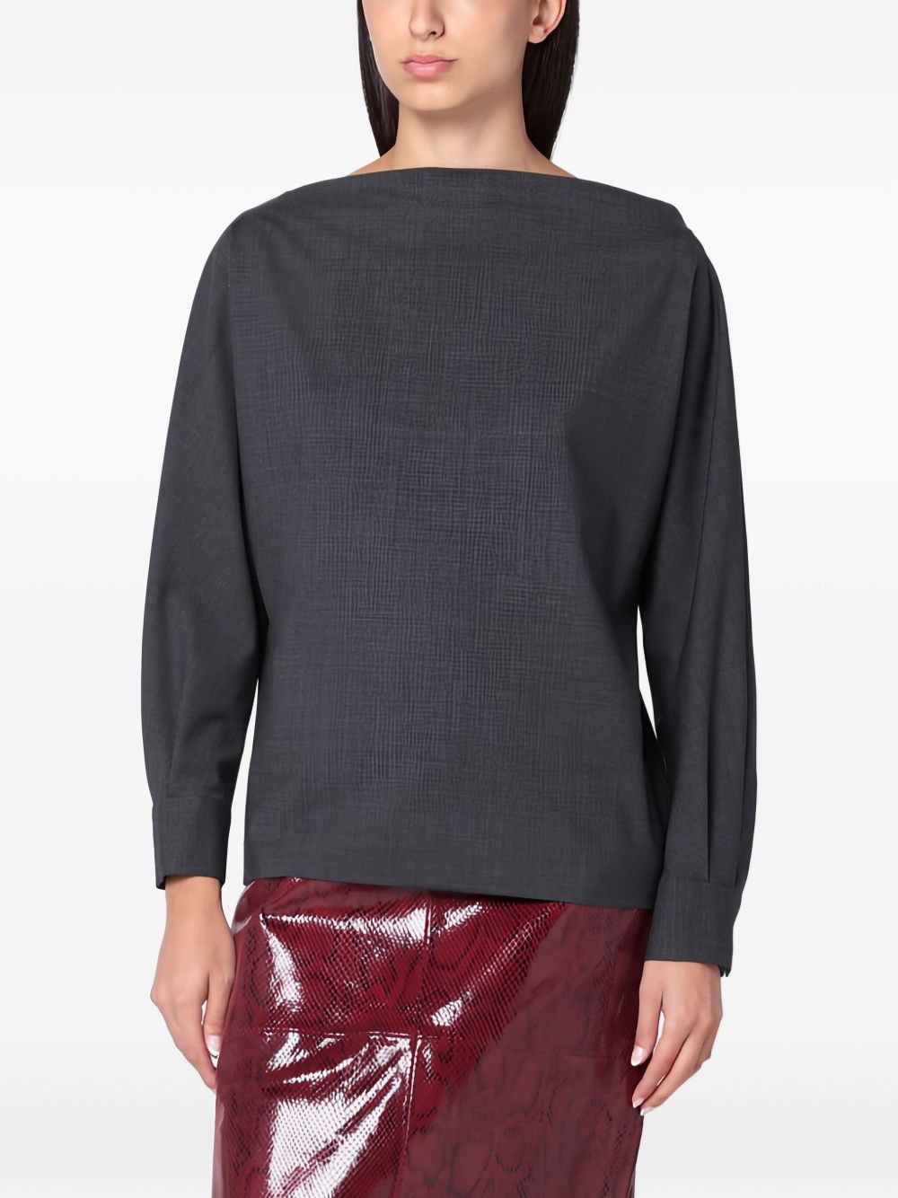 PAROSH Chic Straight Neckline Blouse for Women