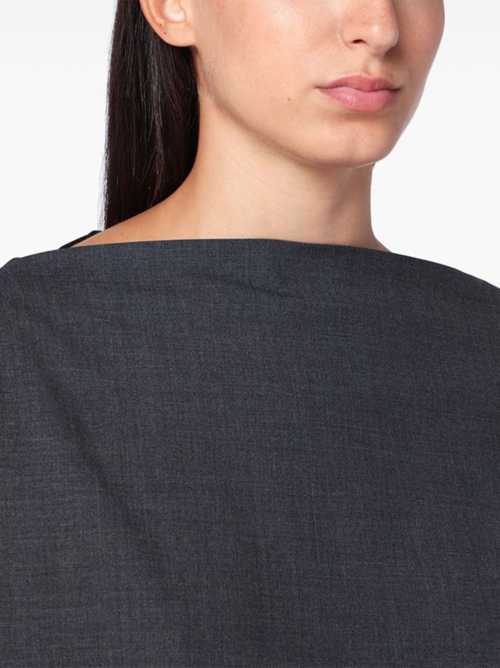 PAROSH Chic Straight Neckline Blouse for Women