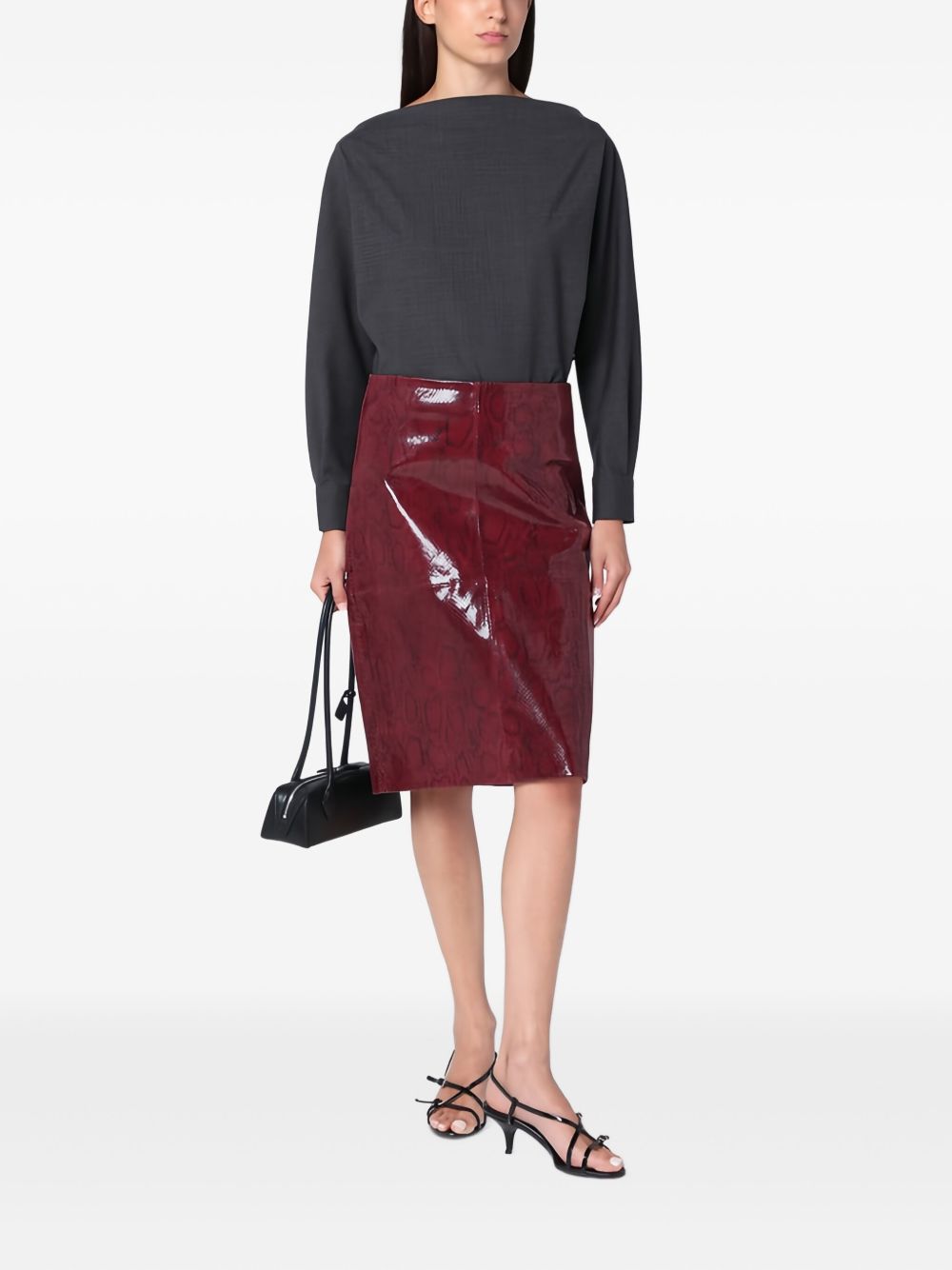 PAROSH Chic Straight Neckline Blouse for Women