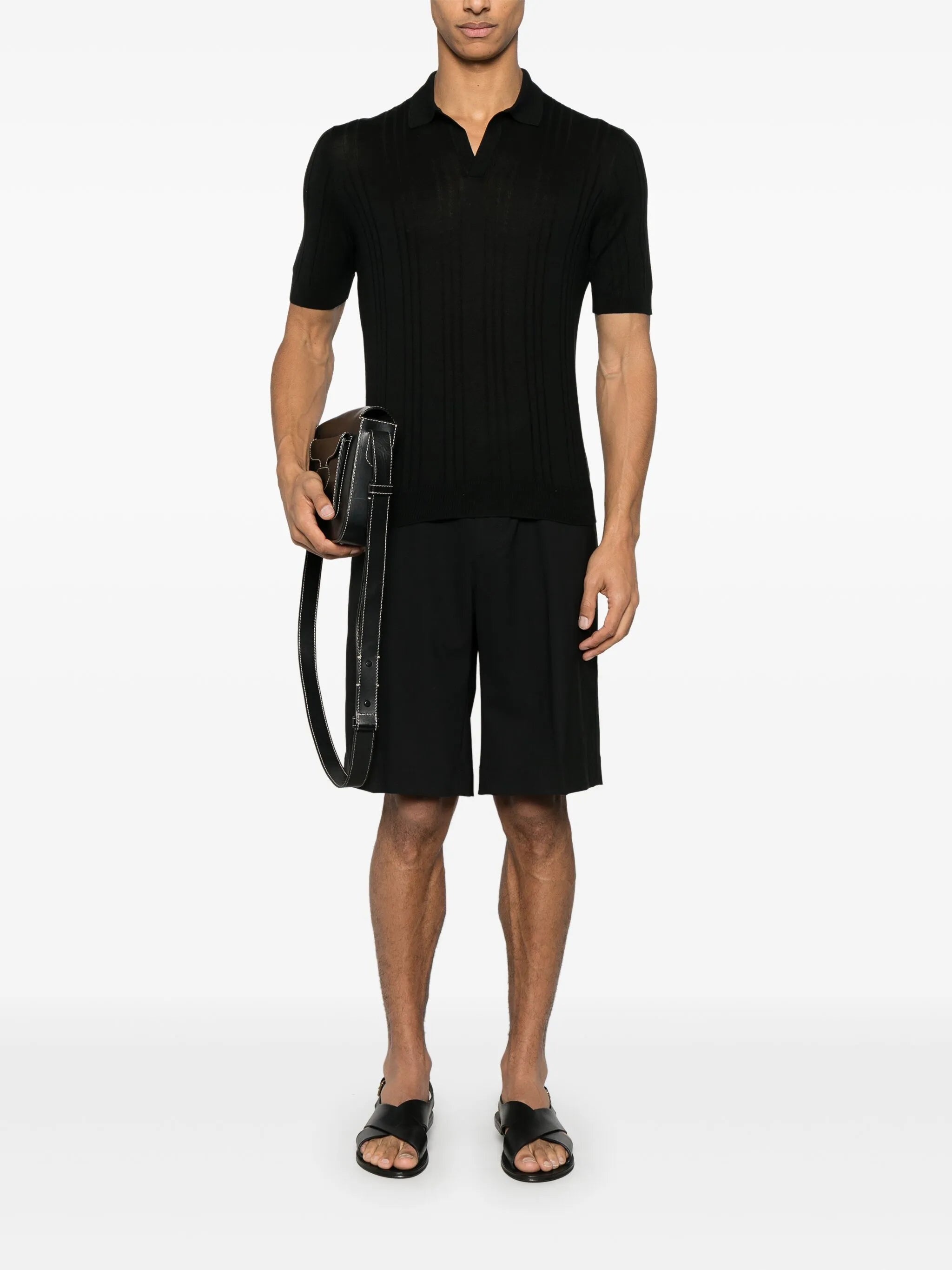 TAGLIATORE Elegant Silk Polo Shirt - Size 48