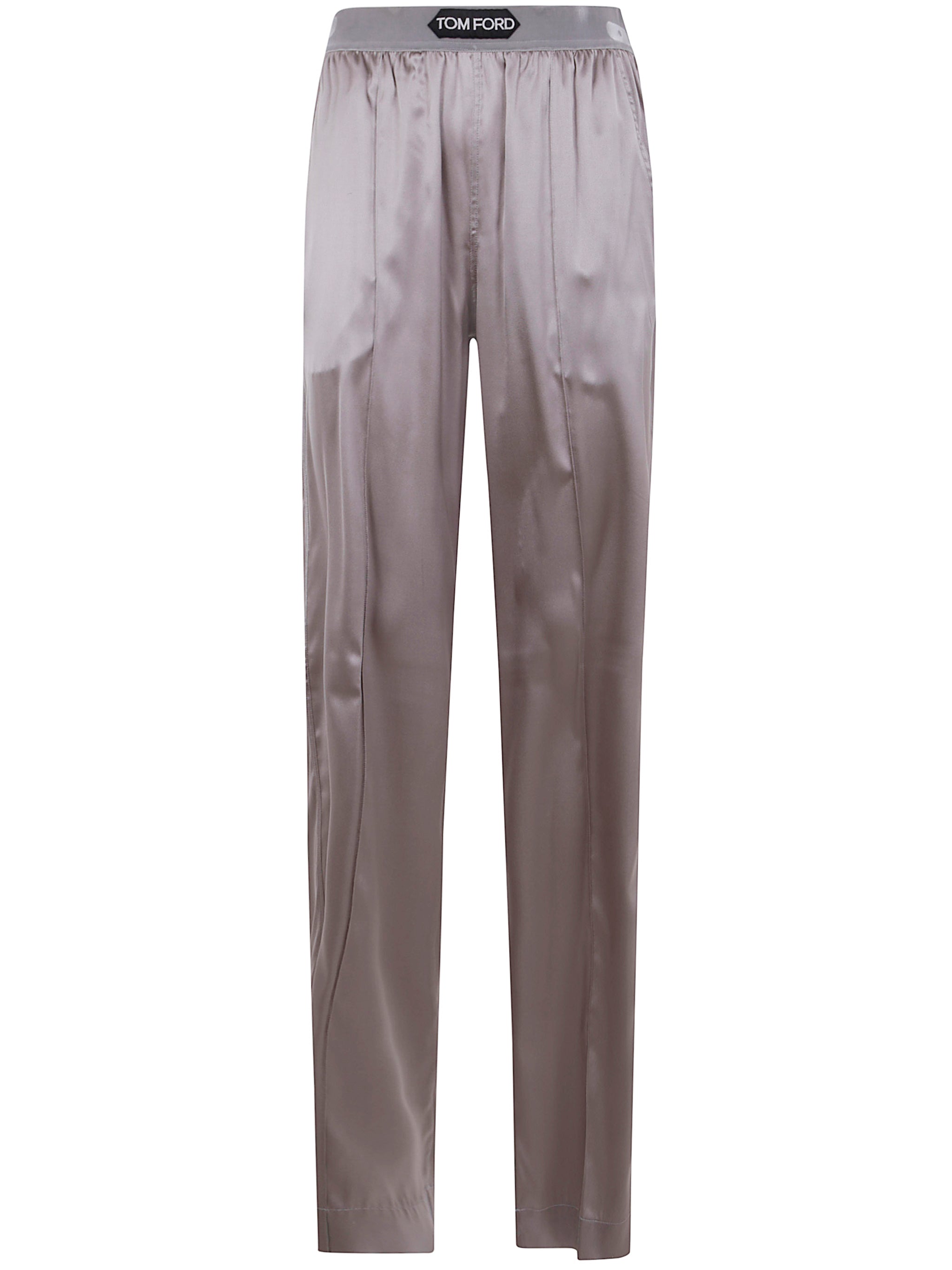 TOM FORD Elegant Stretch Silk Satin Pajama Trousers