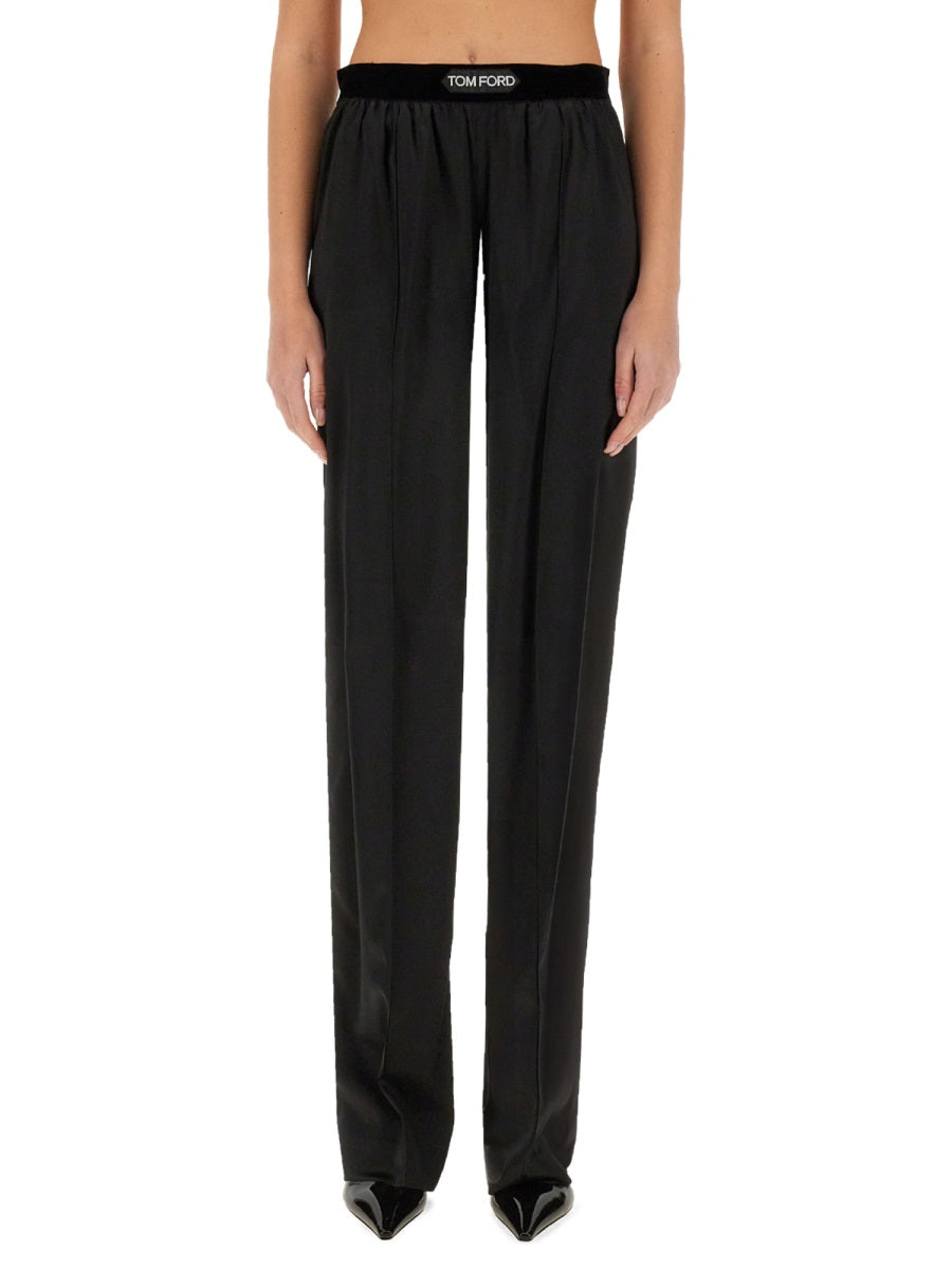 TOM FORD Silk Satin Pajama Pant - Relaxed Fit, Size S