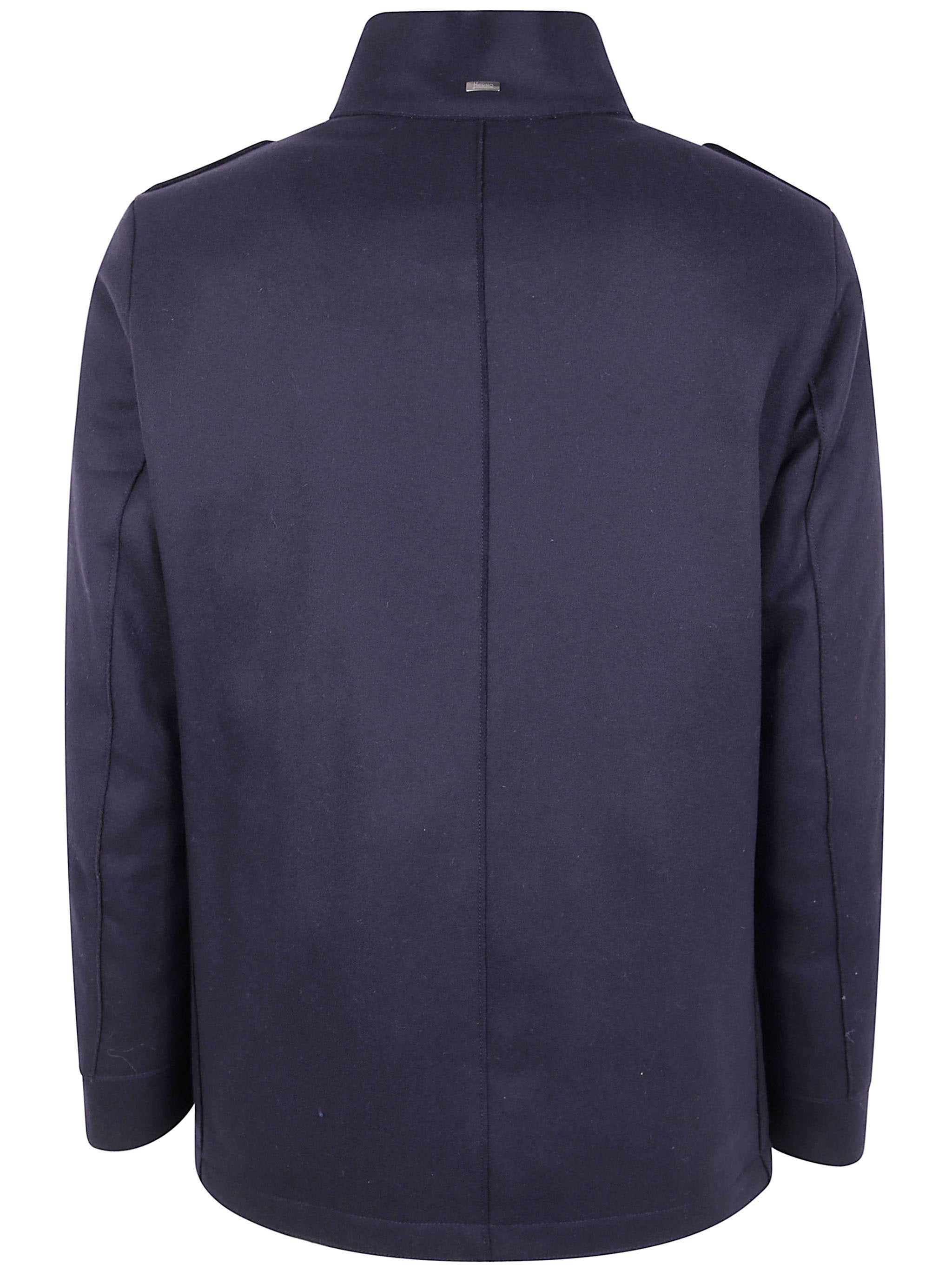 HERNO Men's Military Short Peacoat Jacket