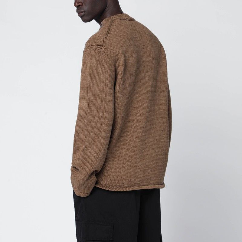 OAMC Men's Cotton Sweater with Shoulder Zip Details
