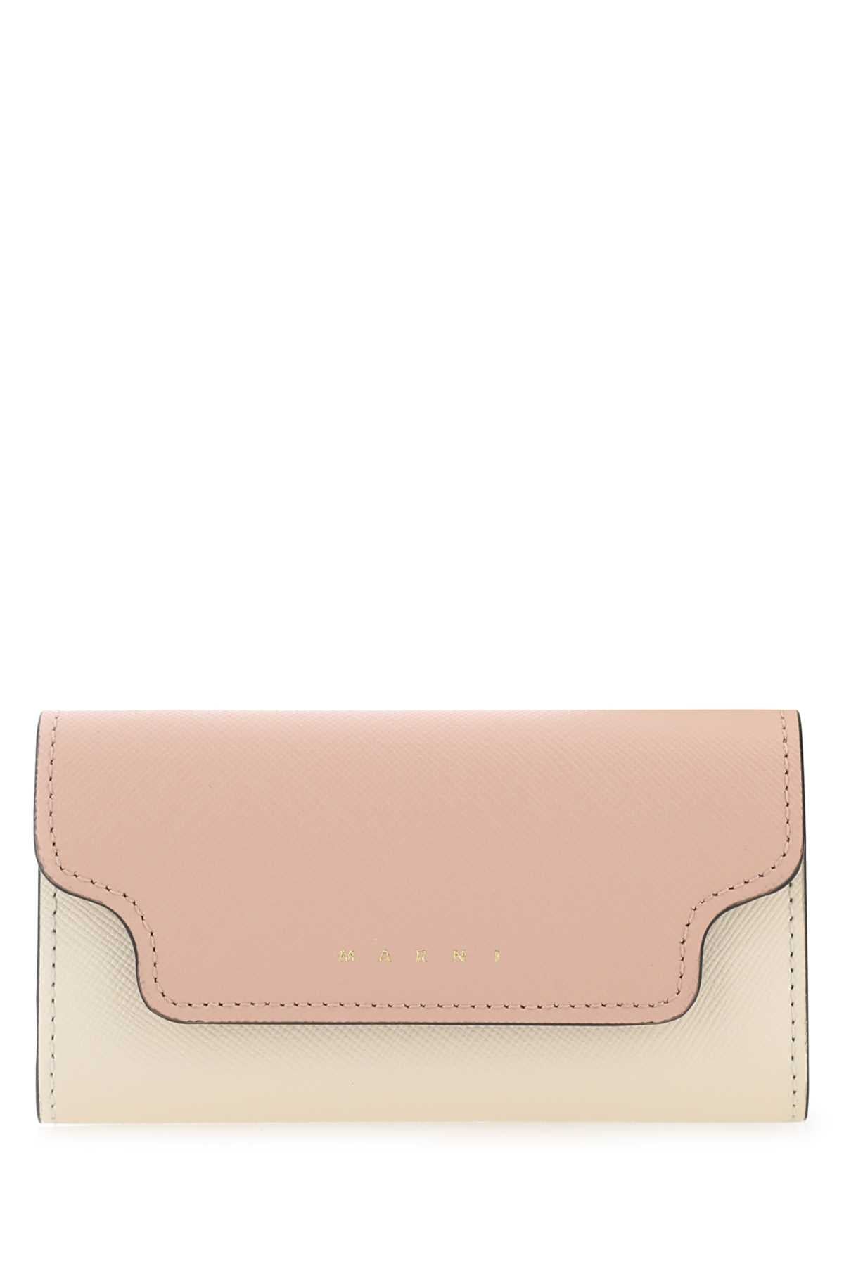 MARNI Two-Tone Leather Key Chain Case - Mini Accessory