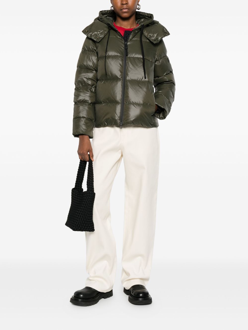 PEUTEREY Padded Detachable Hood Jacket for Women