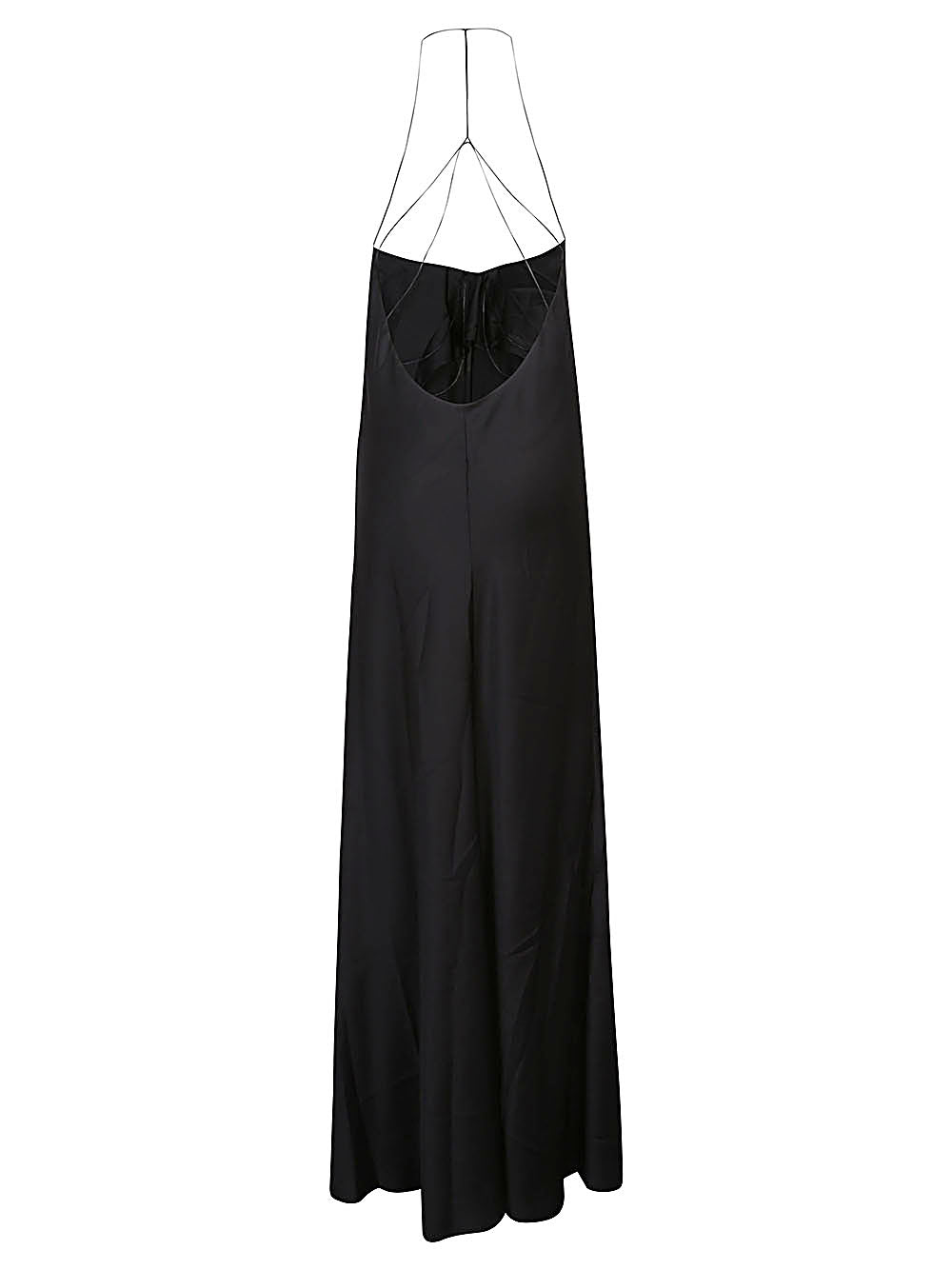 THE NINA STUDIO V-Neck Long Dress with Side Slit and Crossed Straps