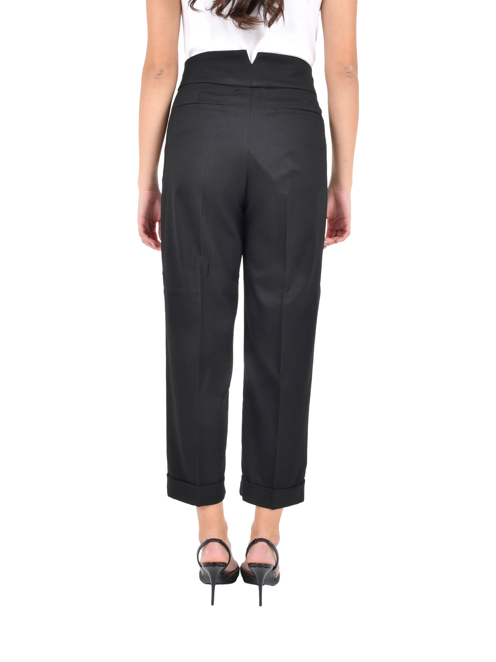 PENNYBLACK Carrot Fit Trousers with Turn-Up Hems for Women