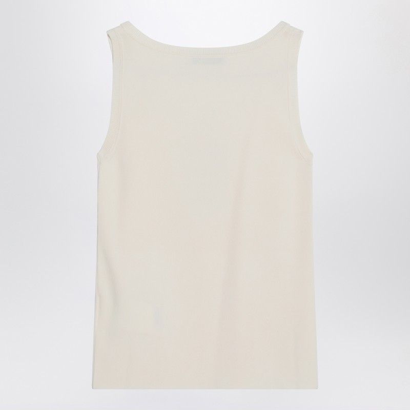 MAX MARA Fitted Sleeveless Top with Ribbed Trims