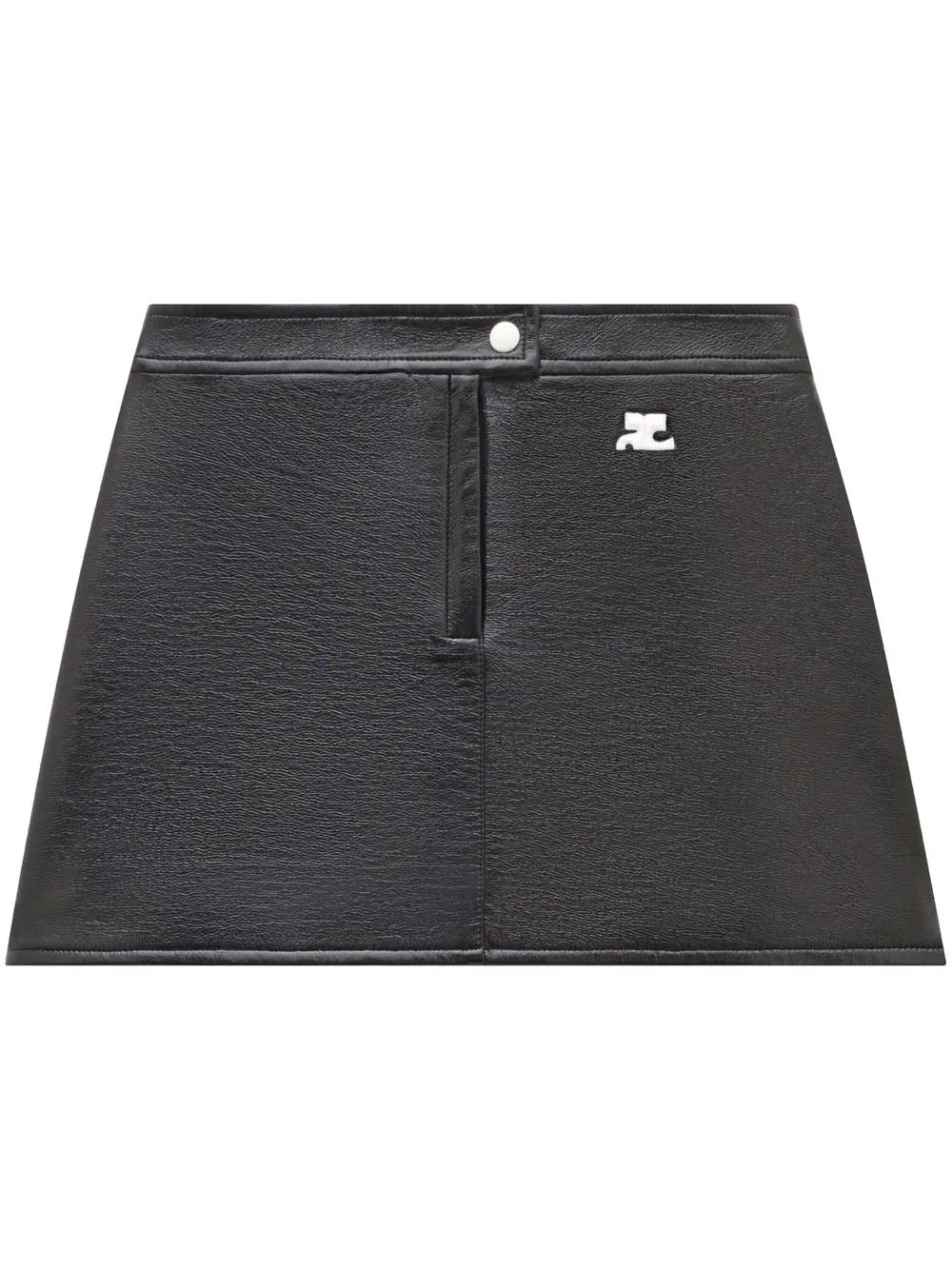 COURREGÈS Stylish Vinyl Mini Skirt for Women - SS25 Collection
