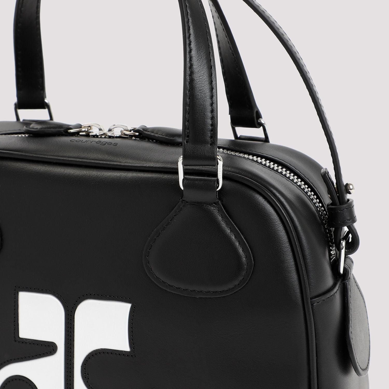 COURREGÈS Leather Bowling Handbag