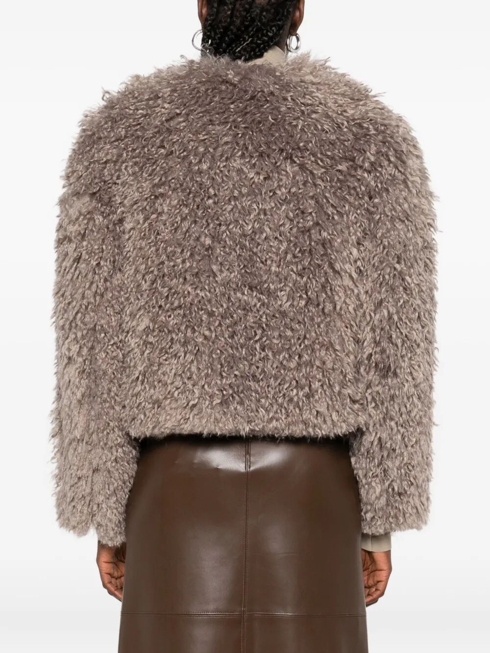 TAGLIATORE Womens Teddy Cropped Jacket