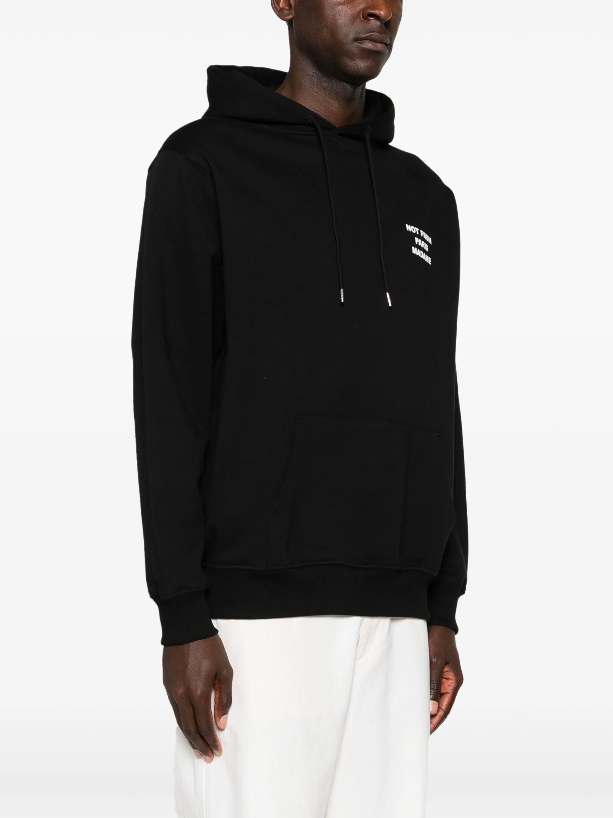 DRÔLE DE MONSIEUR Slogan Hoodie with Drawstring - Regular Fit