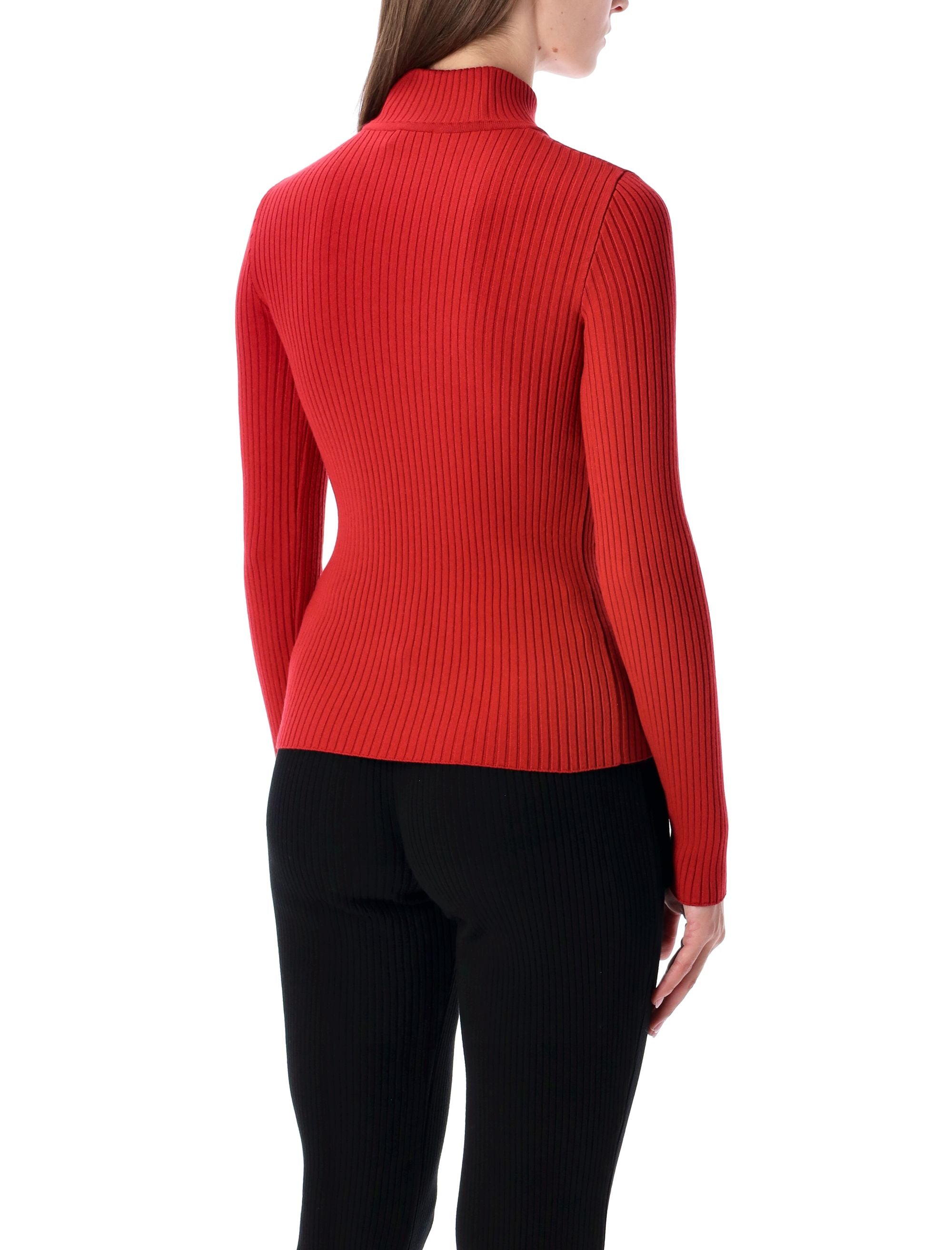 COURREGÈS Ribbed Knit Cotton Jumper