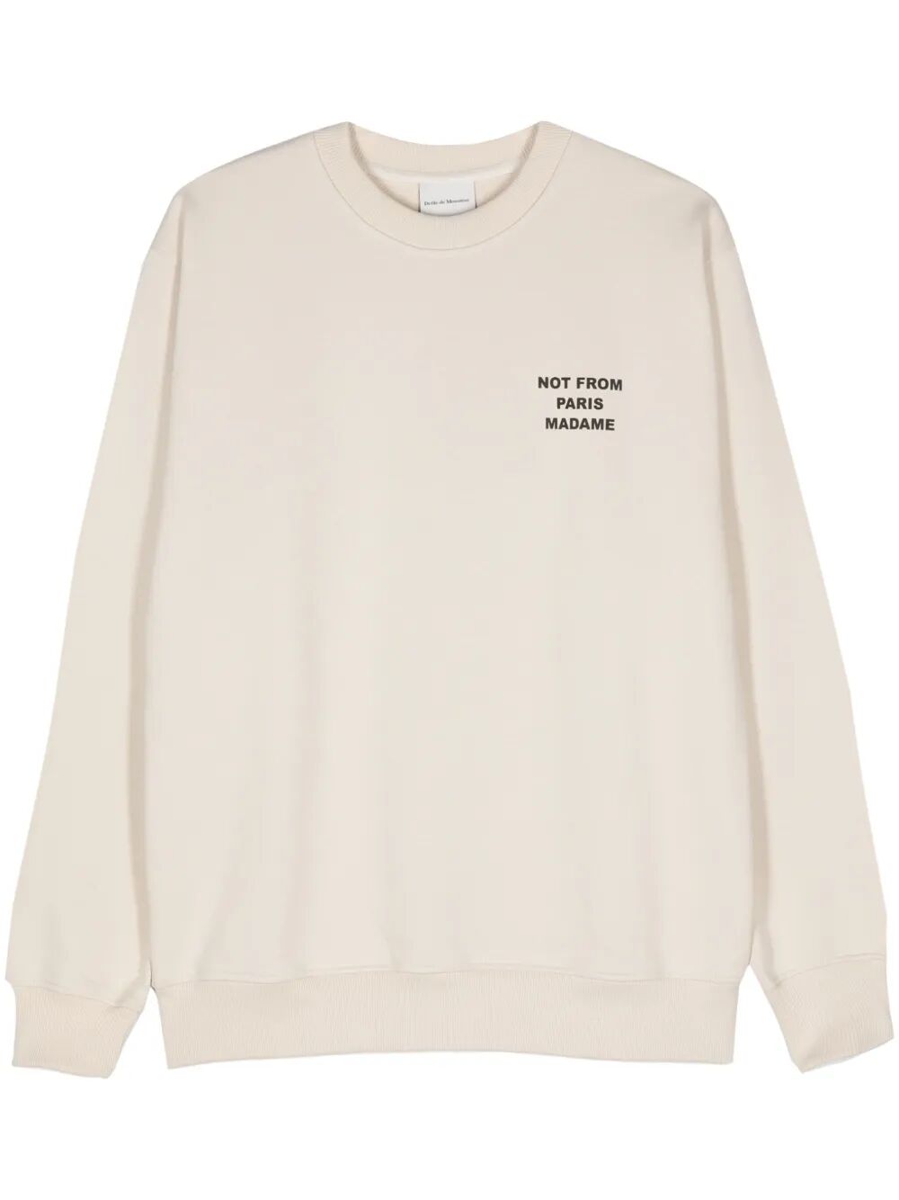 DRÔLE DE MONSIEUR Men's Round Neck Slogan Sweatshirt