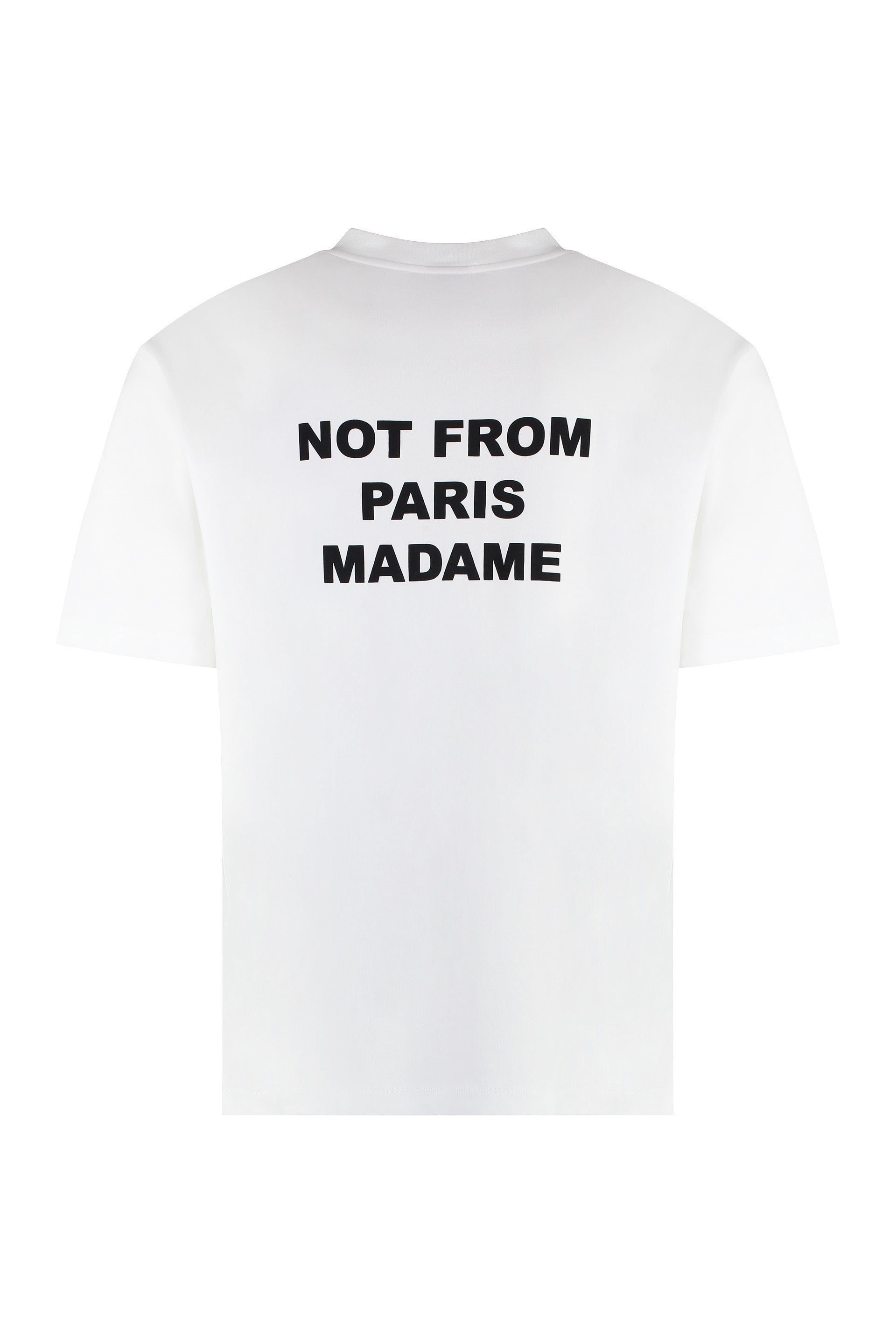 DRÔLE DE MONSIEUR Slogan Cotton Crew-Neck T-Shirt