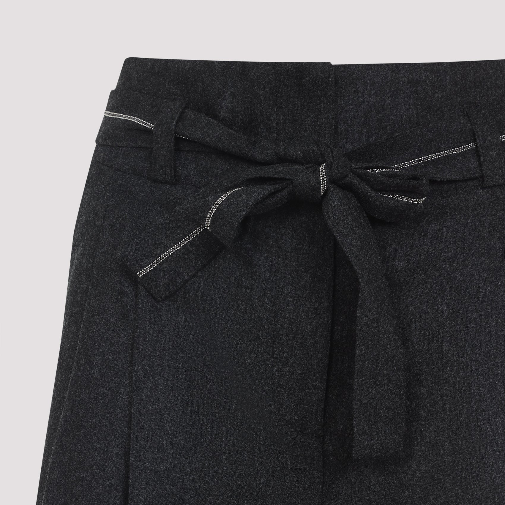 PESERICO Chic Wool-Cashmere Trousers for Women