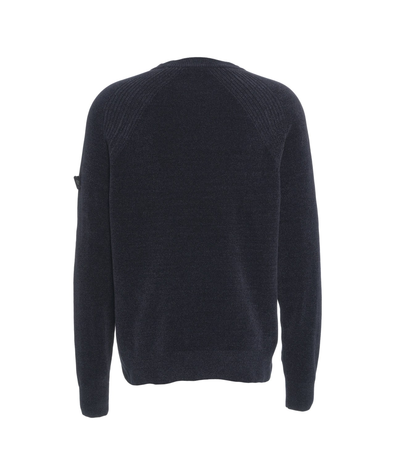 PEUTEREY Classic Round Neck Pullover with Ribbed Details for Men