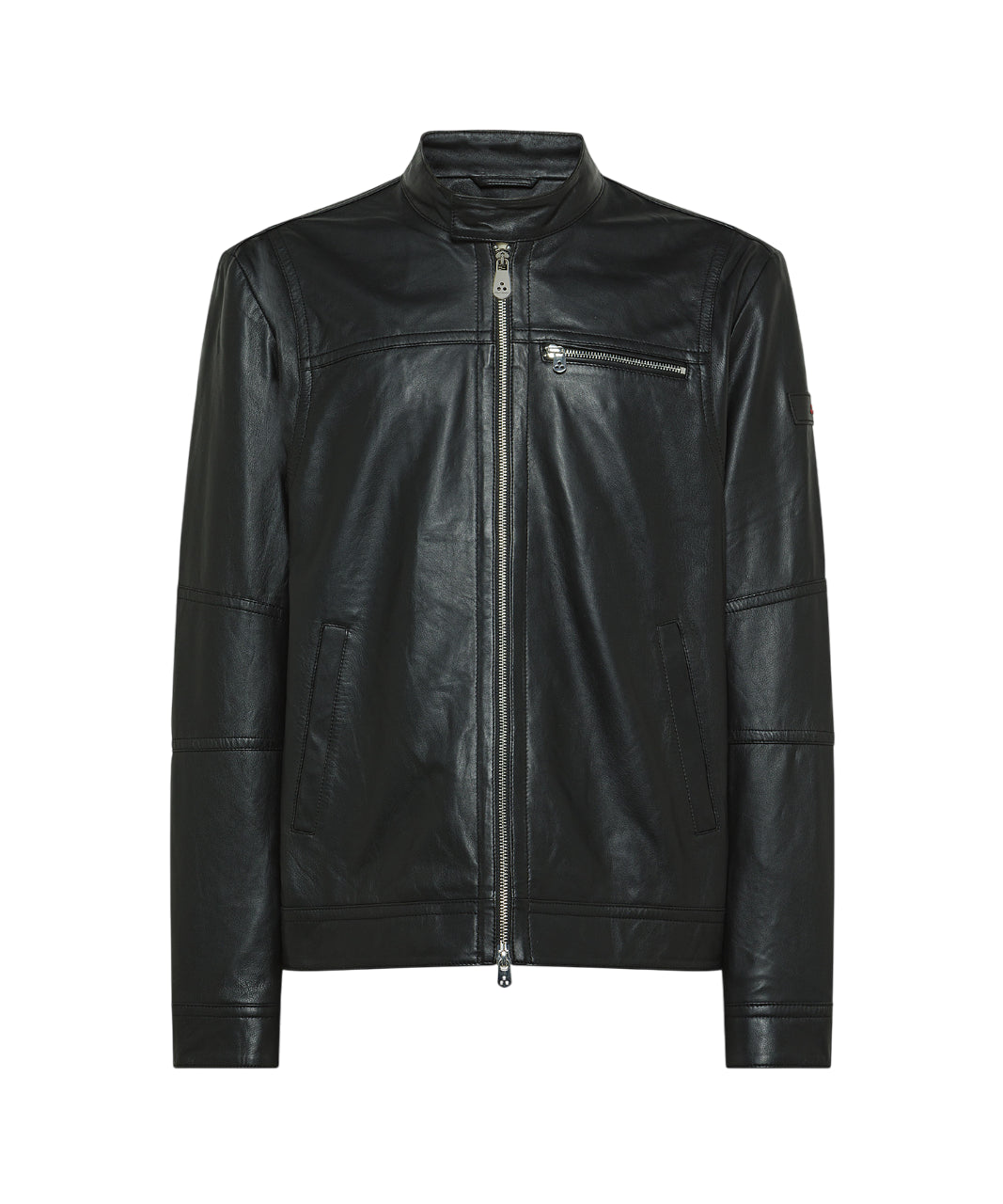 PEUTEREY Men's Leather Biker Jacket
