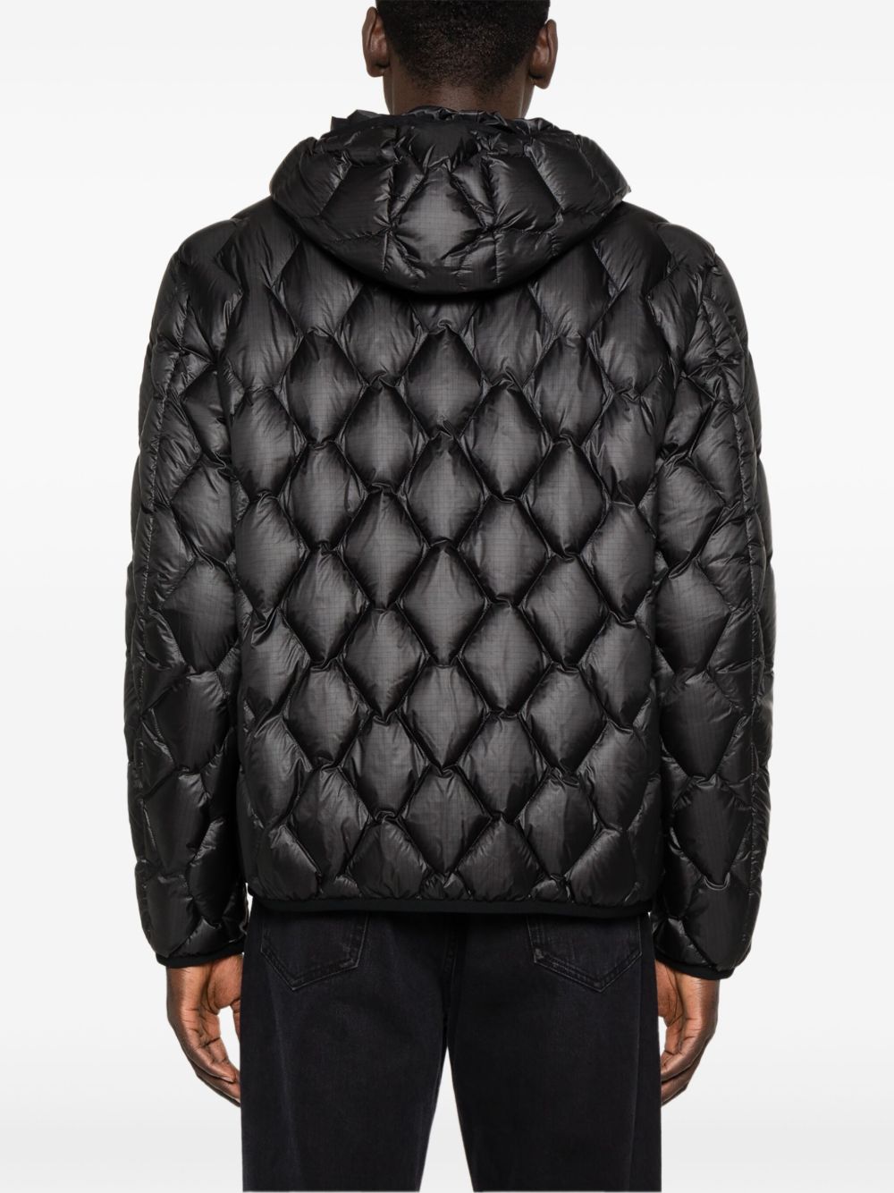 PEUTEREY Men's Geometric Quilted Down Jacket - Regular Fit