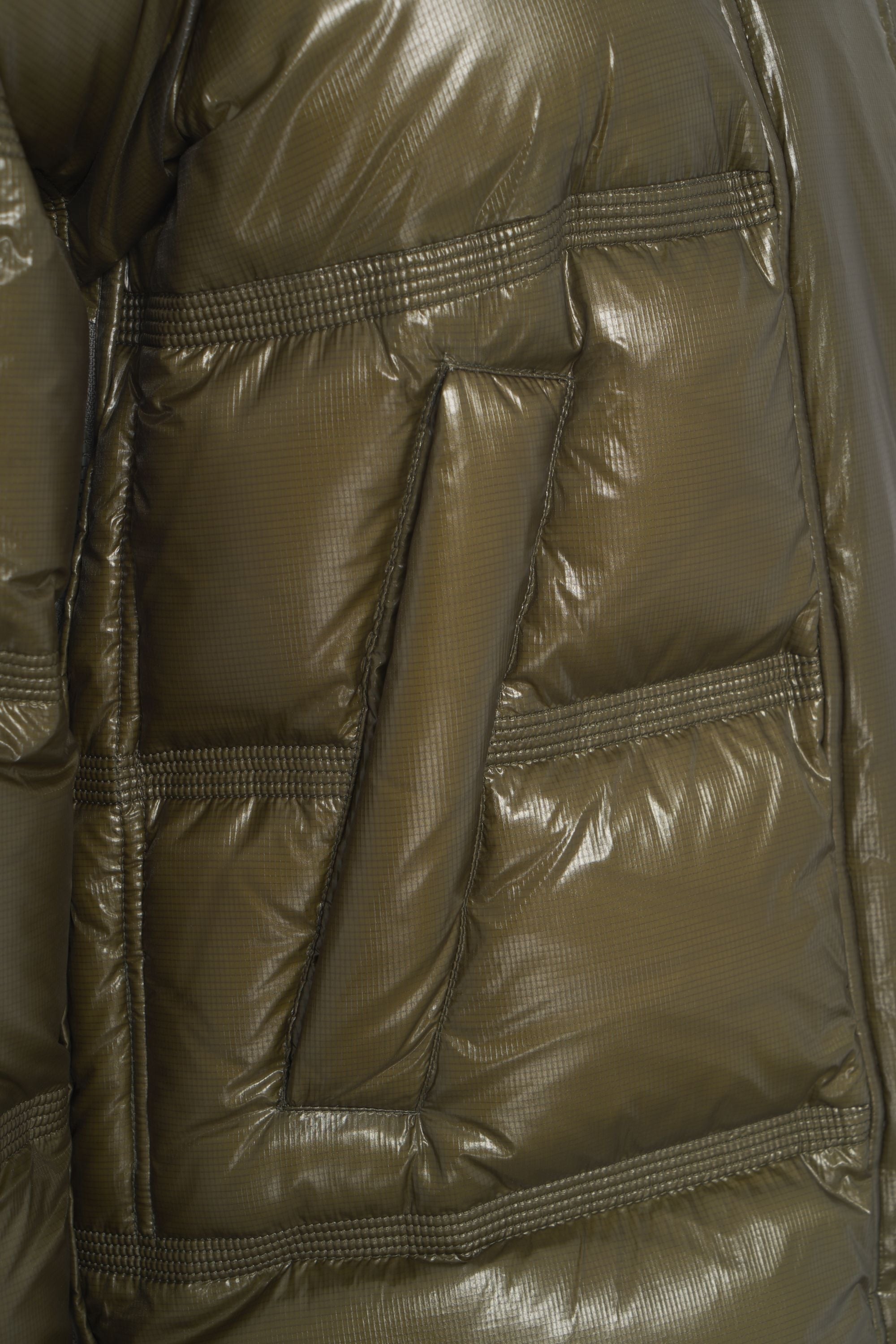 PEUTEREY Quilted Puffer Jacket with Removable Fur Hood