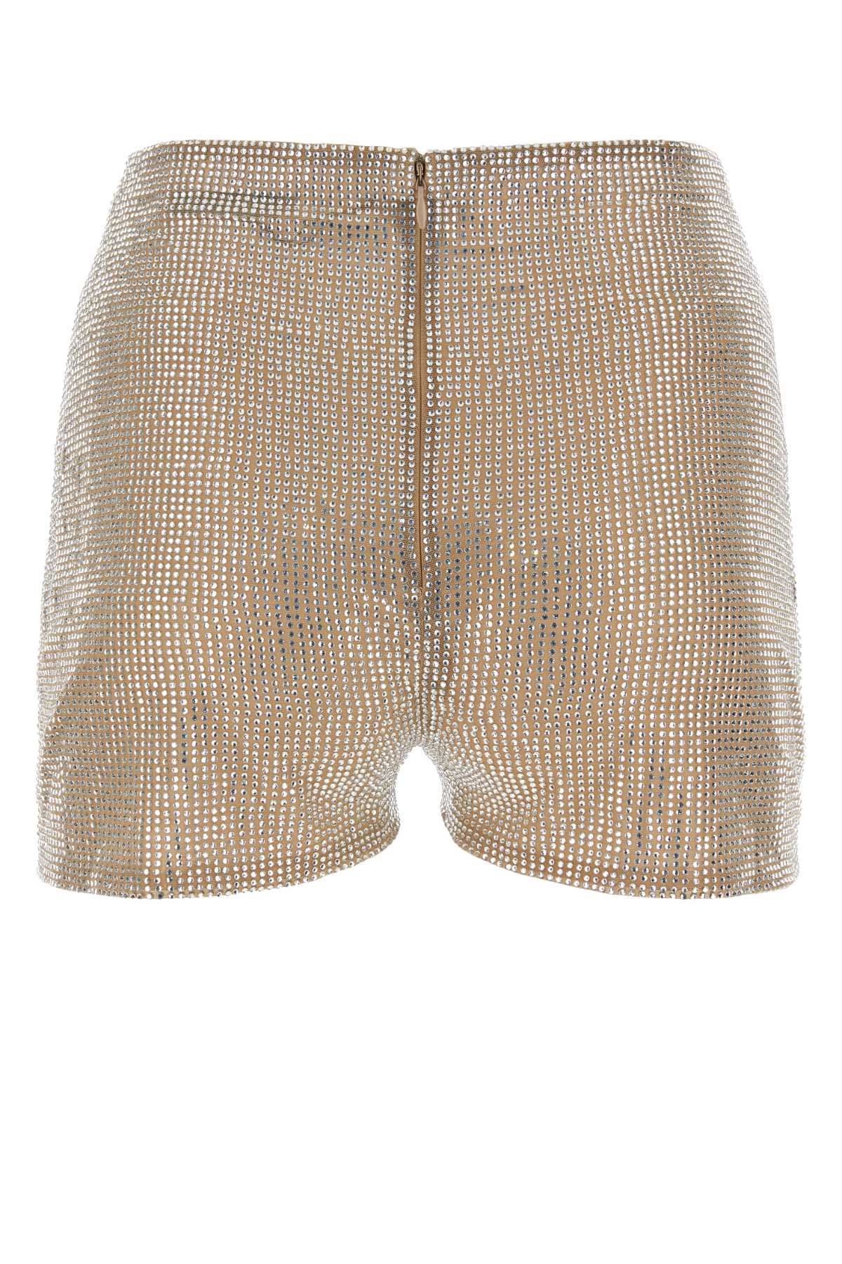 GIUSEPPE DI MORABITO Embellished Mesh Mini Shorts for Women