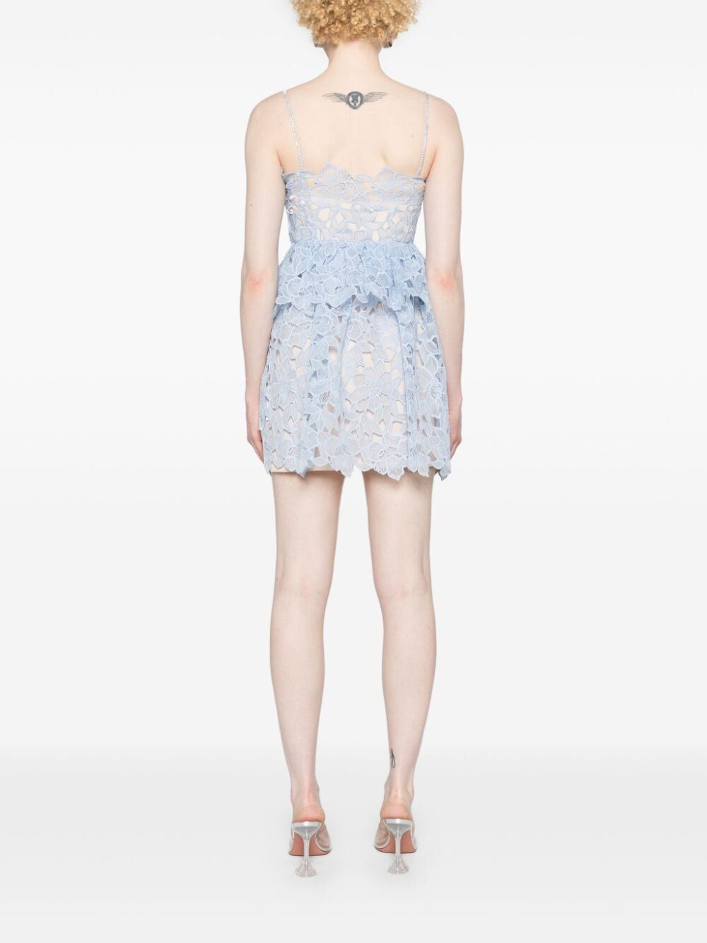 SELF-PORTRAIT Light Knit Lace Mini Dress