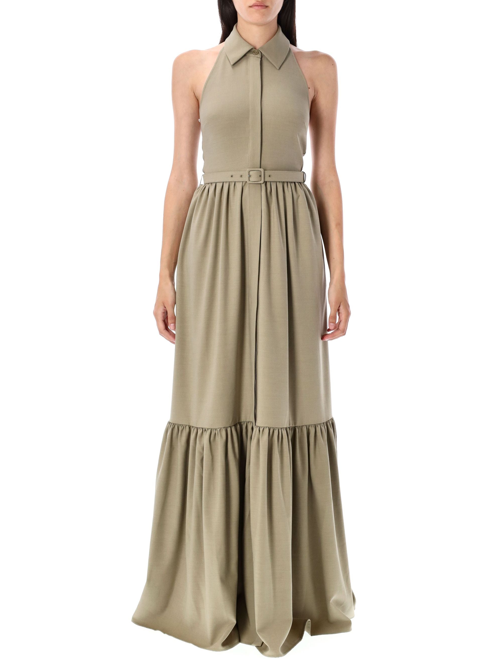 SELF-PORTRAIT Sleeveless Twill Dress with Removable Belt - Size 6