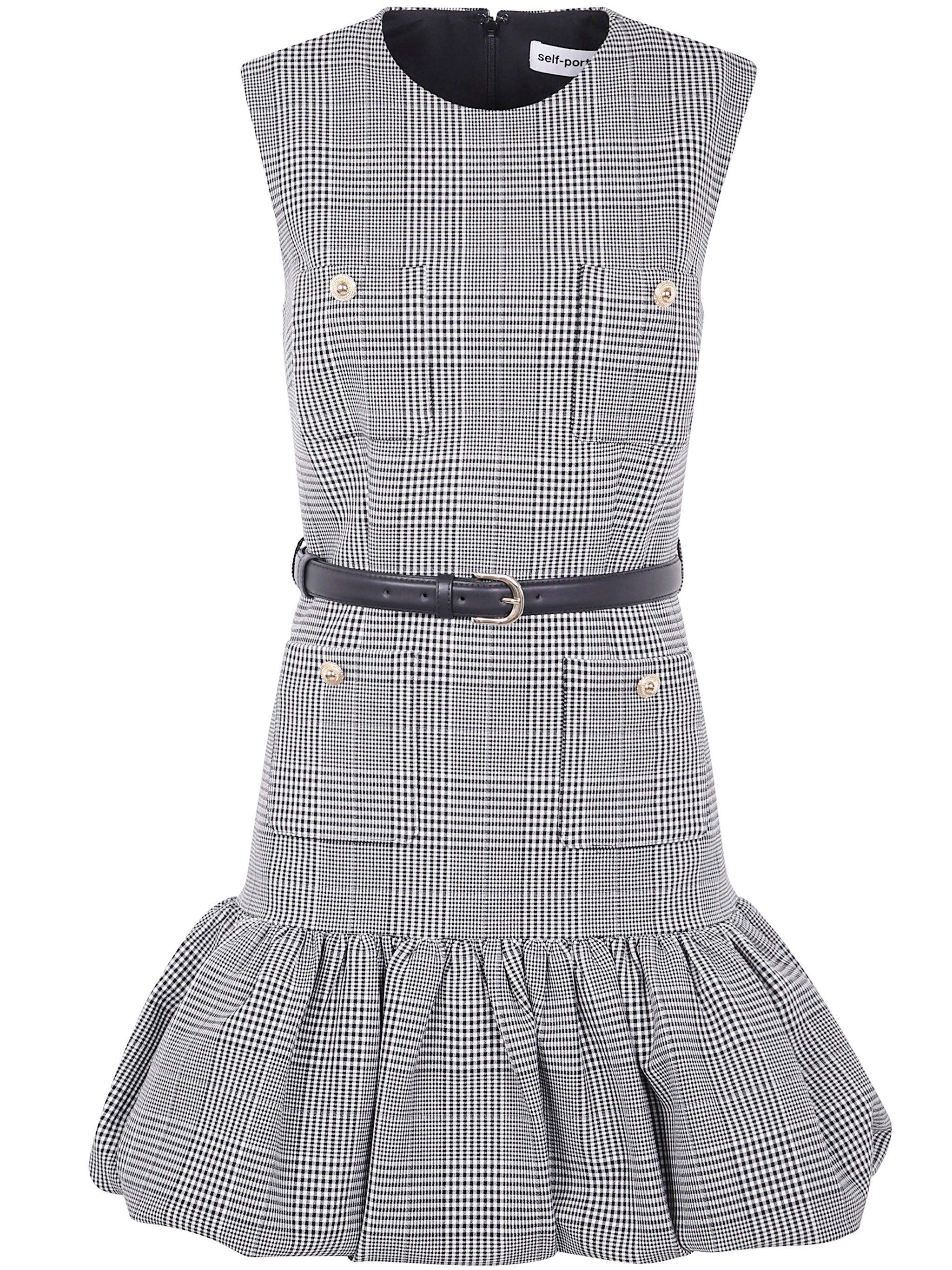 SELF-PORTRAIT Sleeveless Midi Dress with Boucle Loop Detail