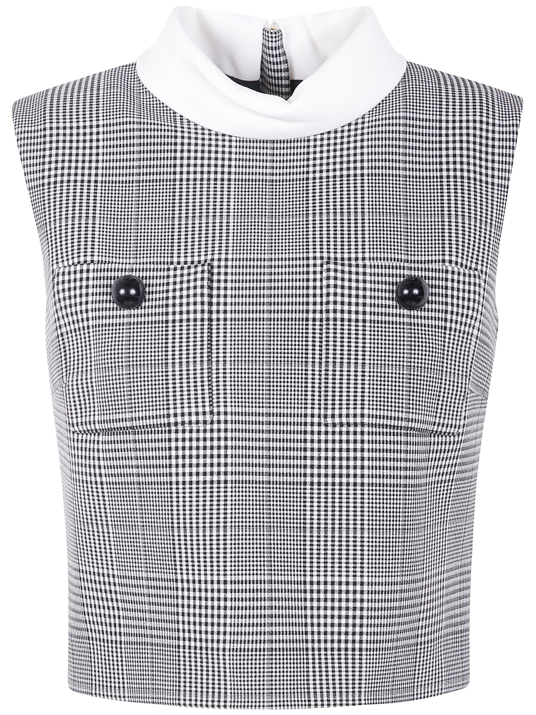 SELF-PORTRAIT Prince of Wales Check Top - Women’s FW25