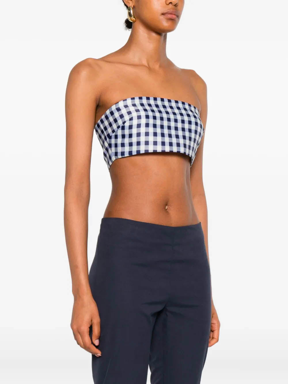 SELF-PORTRAIT Mini Gingham Bandeau Top - Size 6