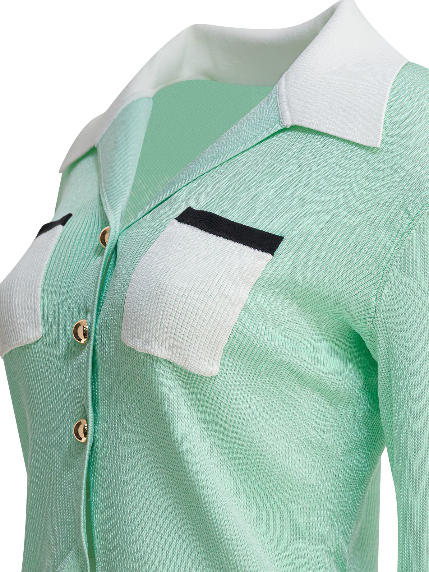 SELF-PORTRAIT Ribbed Polyamide Knit Top