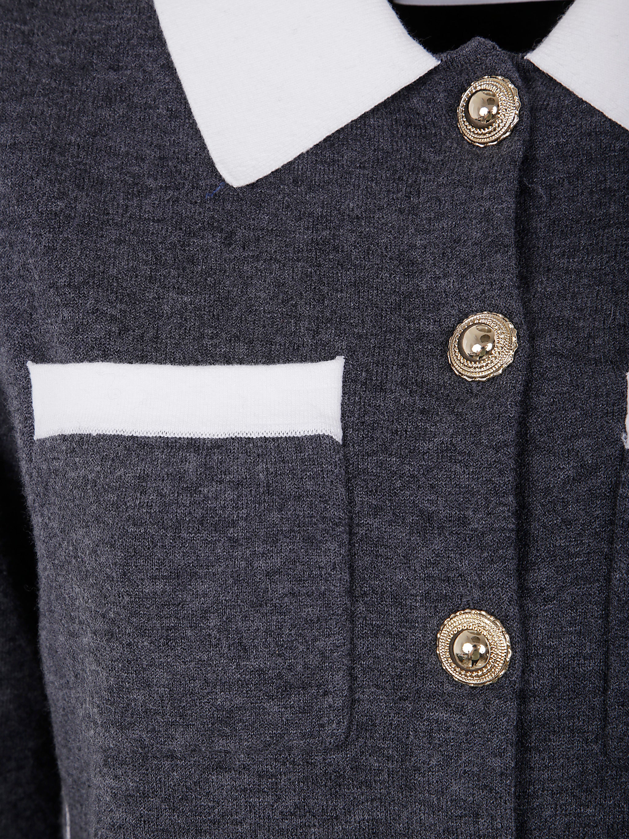 SELF-PORTRAIT Contrast Collar Cardigan for Women